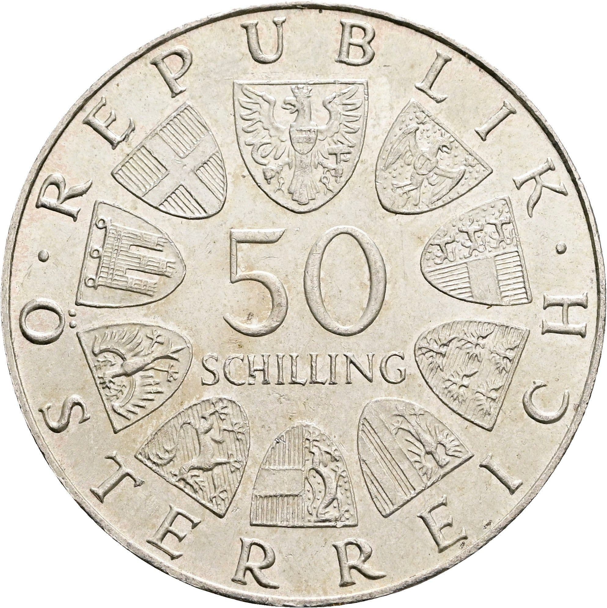 50 Schilling 1972 – Vorderseite