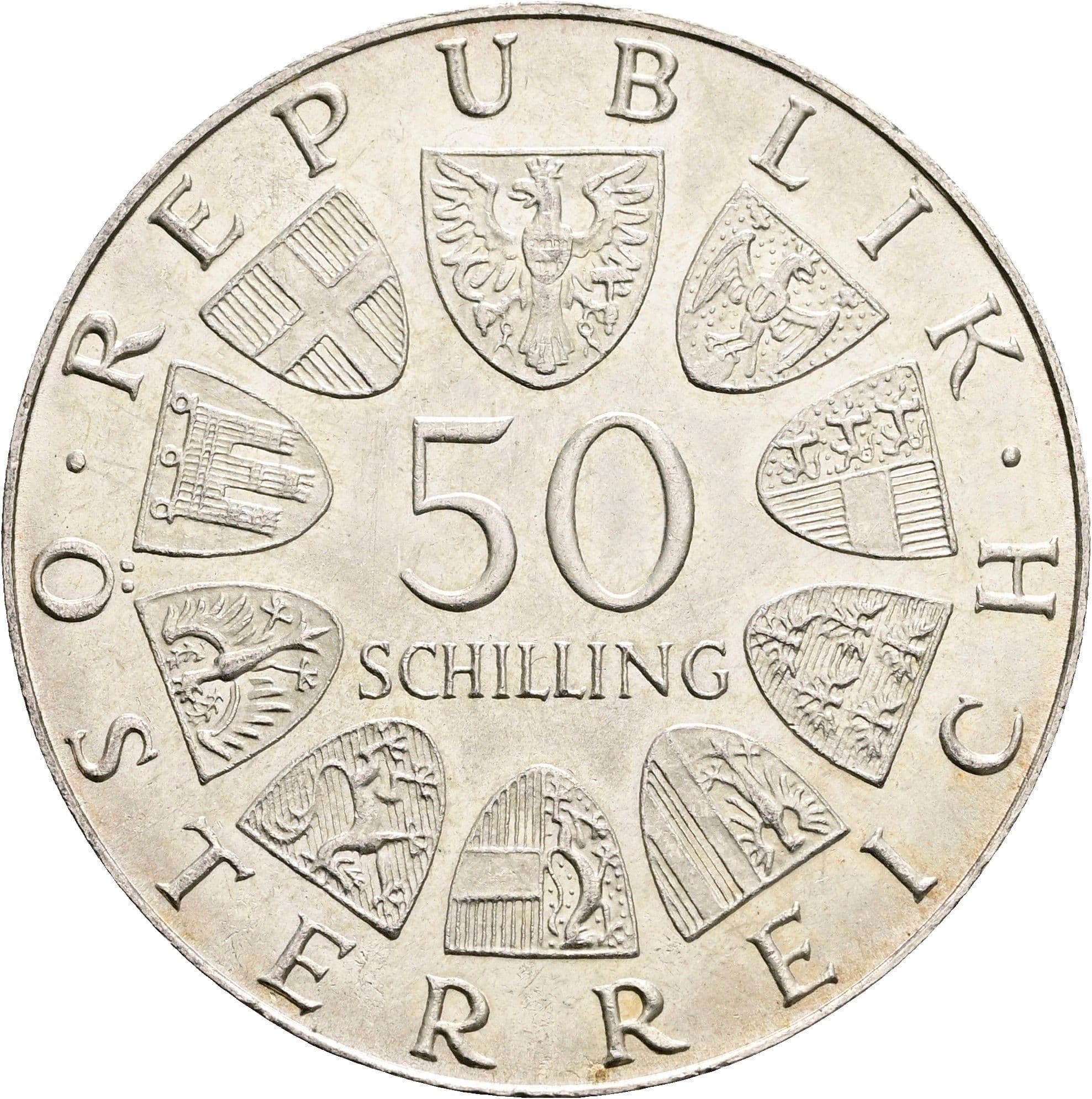 50 Schilling 1972 – Vorderseite