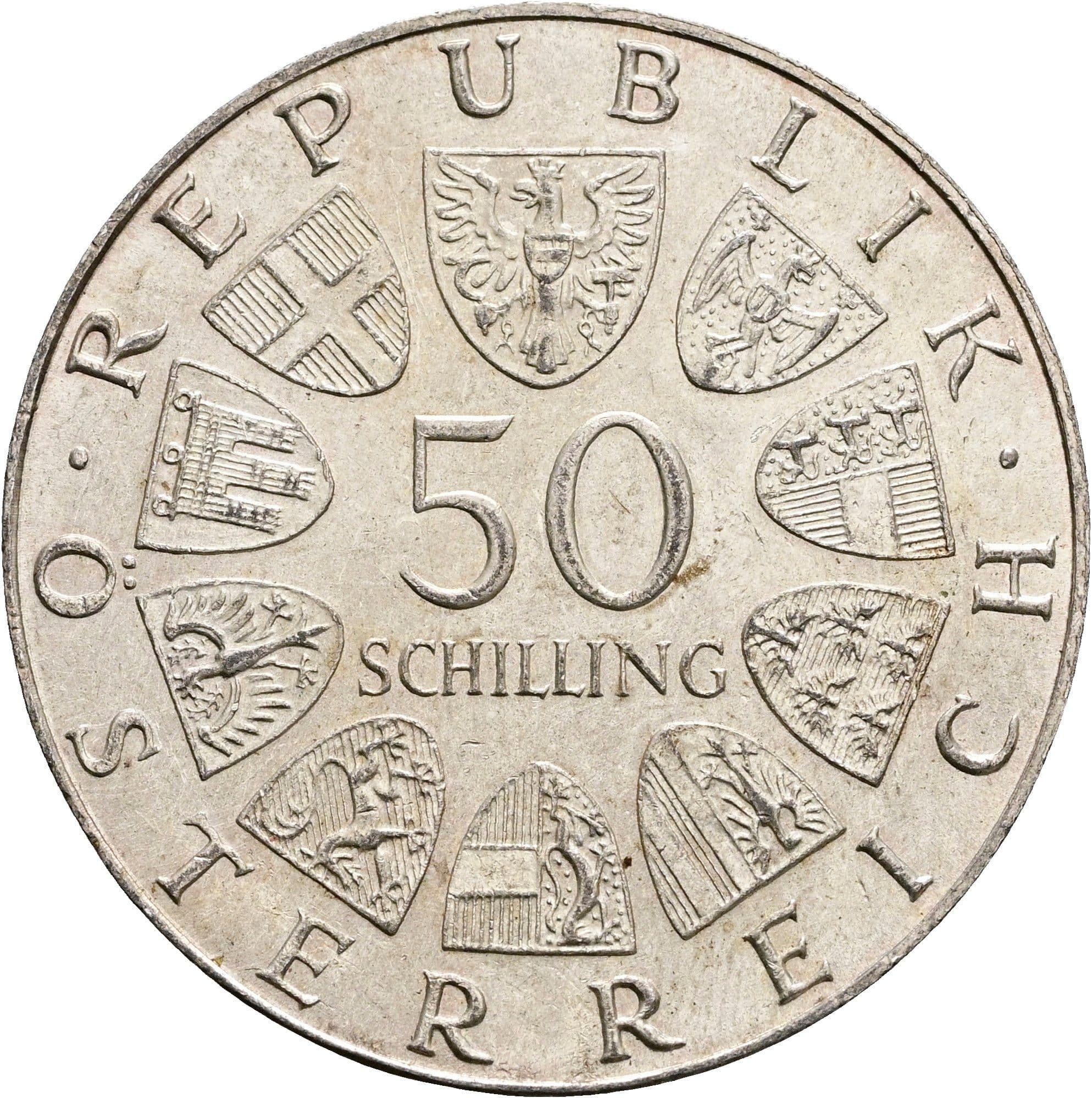50 Schilling 1972 – Vorderseite
