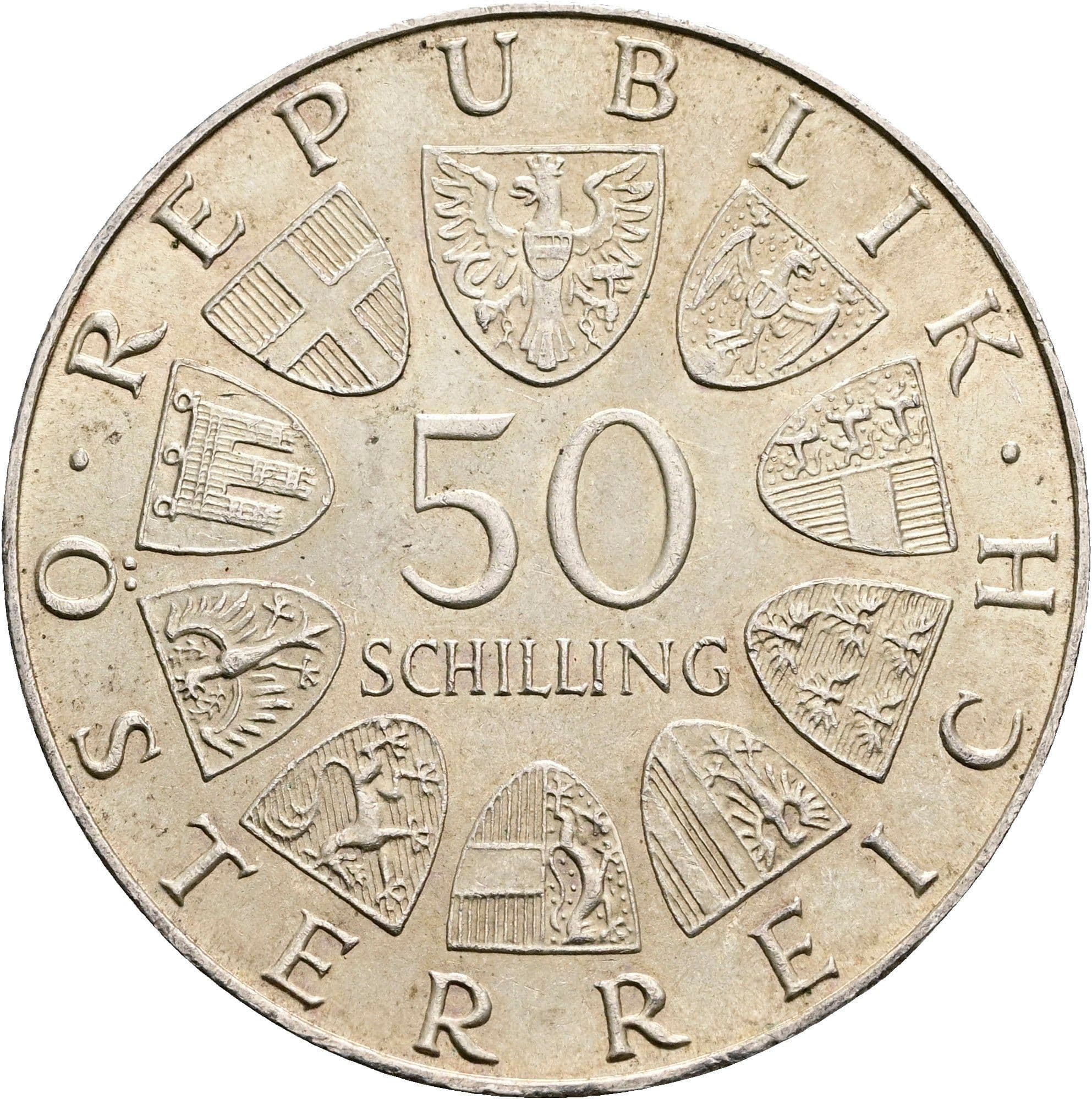 50 Schilling 1972 – Vorderseite