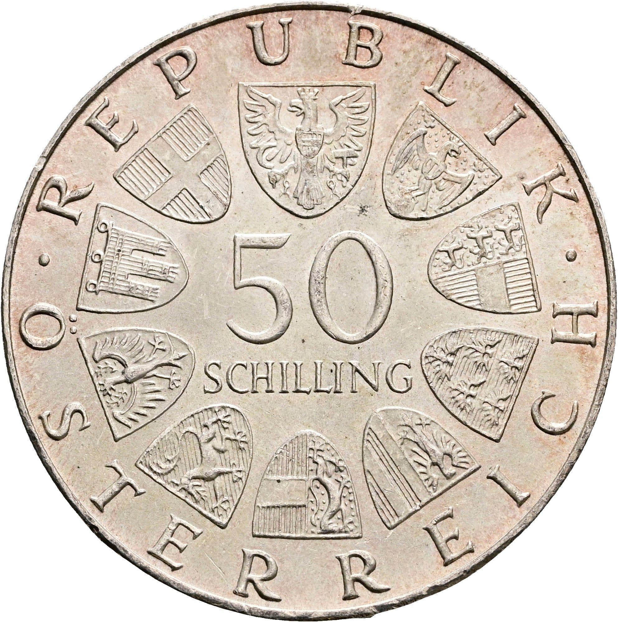 50 Schilling 1972 – Vorderseite