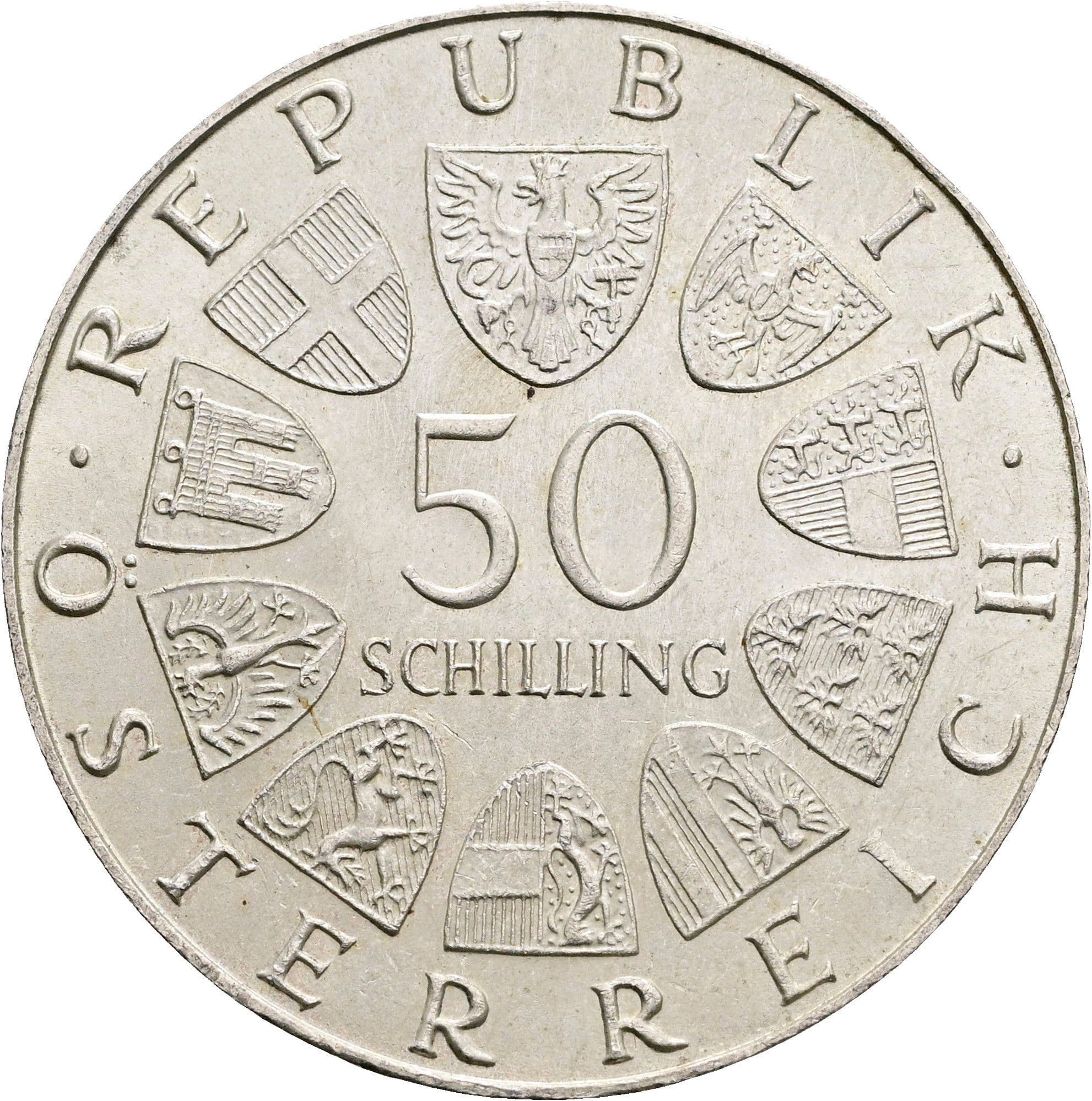 50 Schilling 1972 – Vorderseite