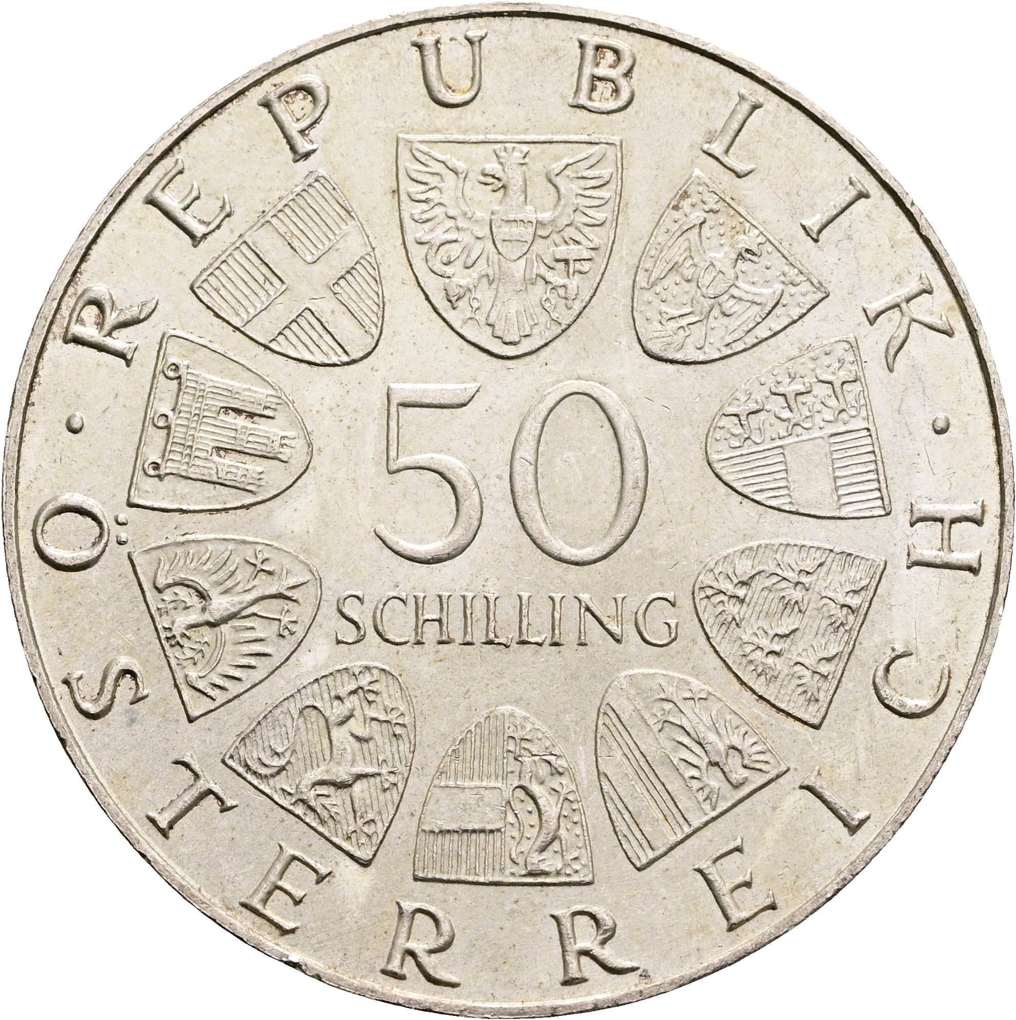 50 Schilling 1972 – Vorderseite