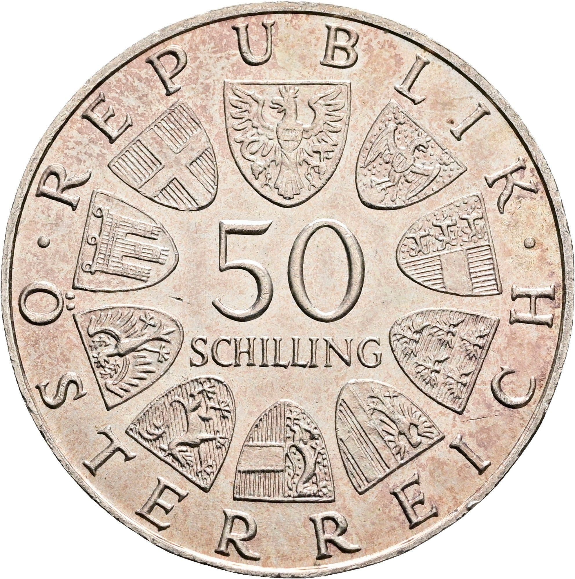 50 Schilling 1972 – Vorderseite