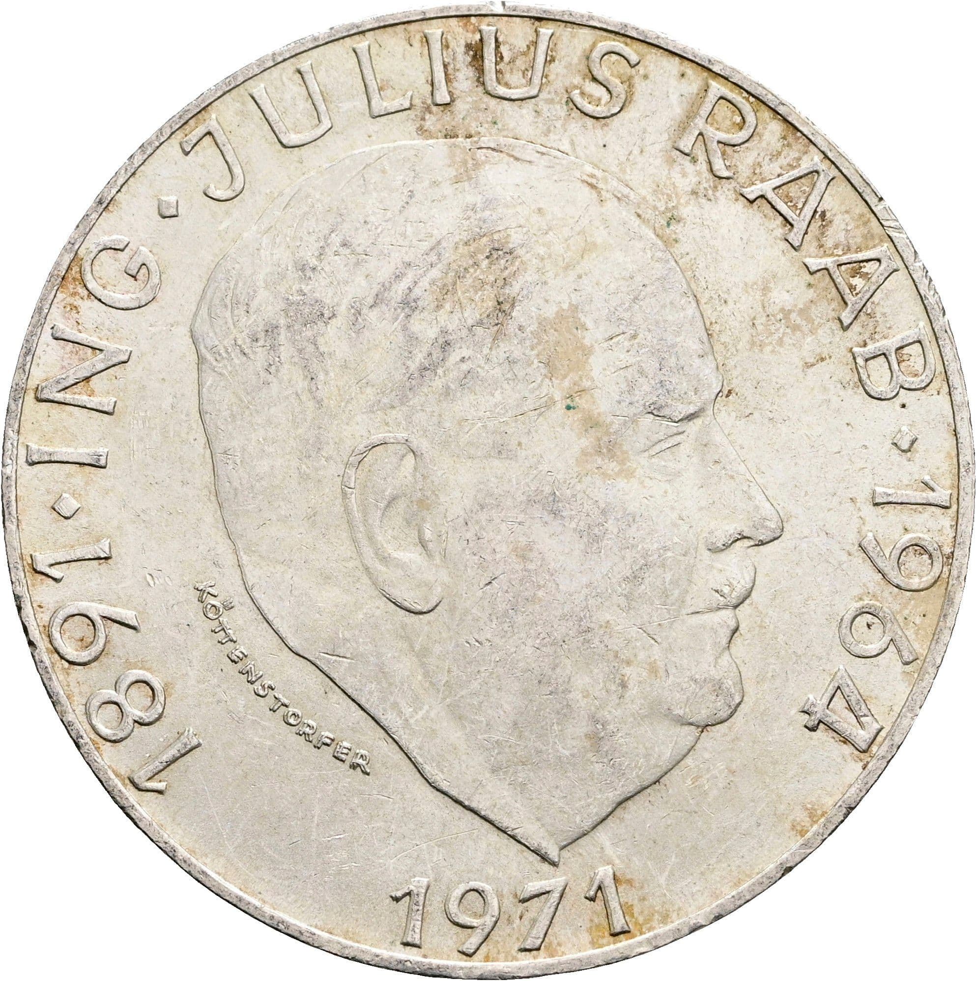 50 Schilling 1971 – Rückseite