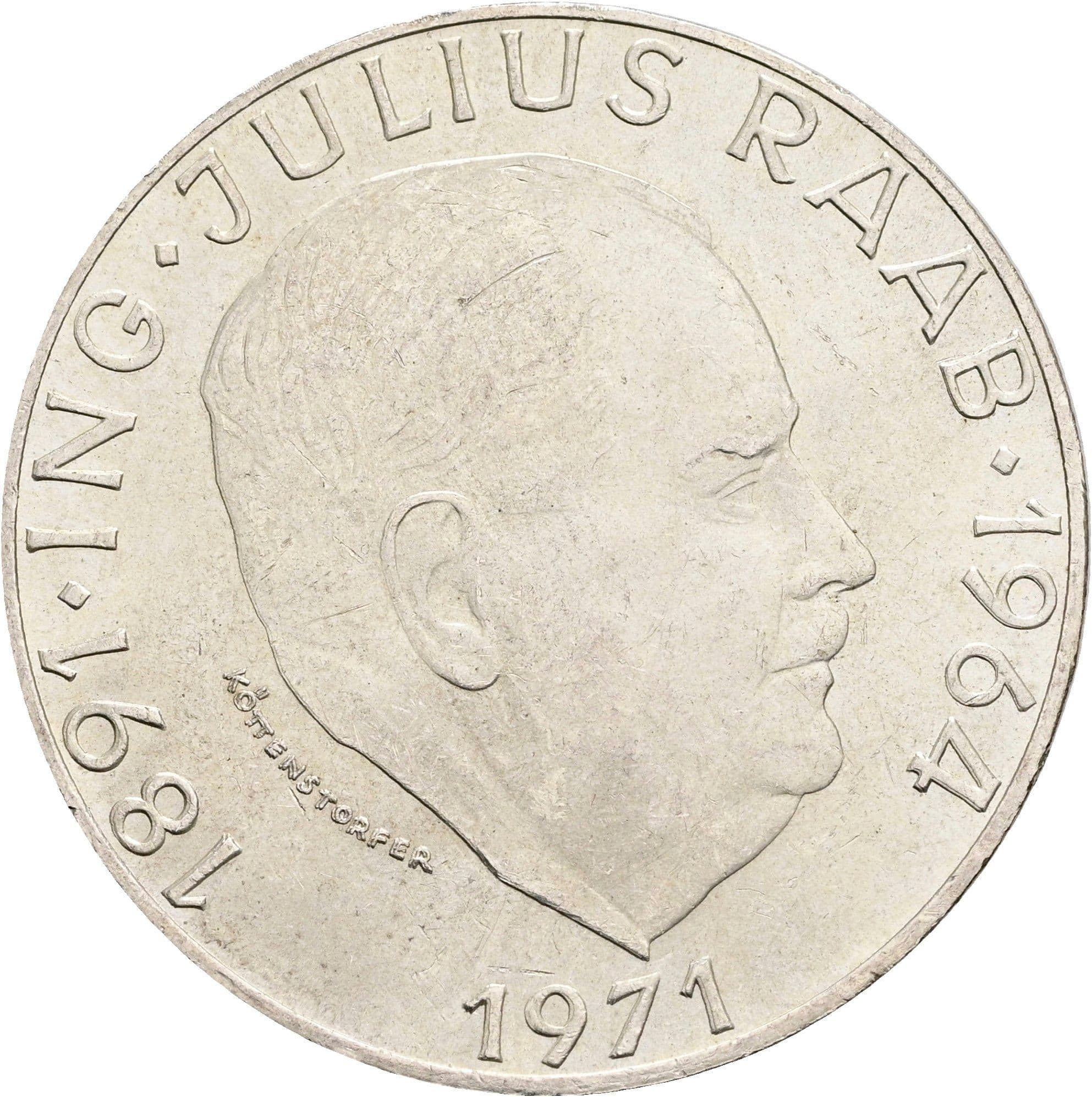 50 Schilling 1971 – Rückseite