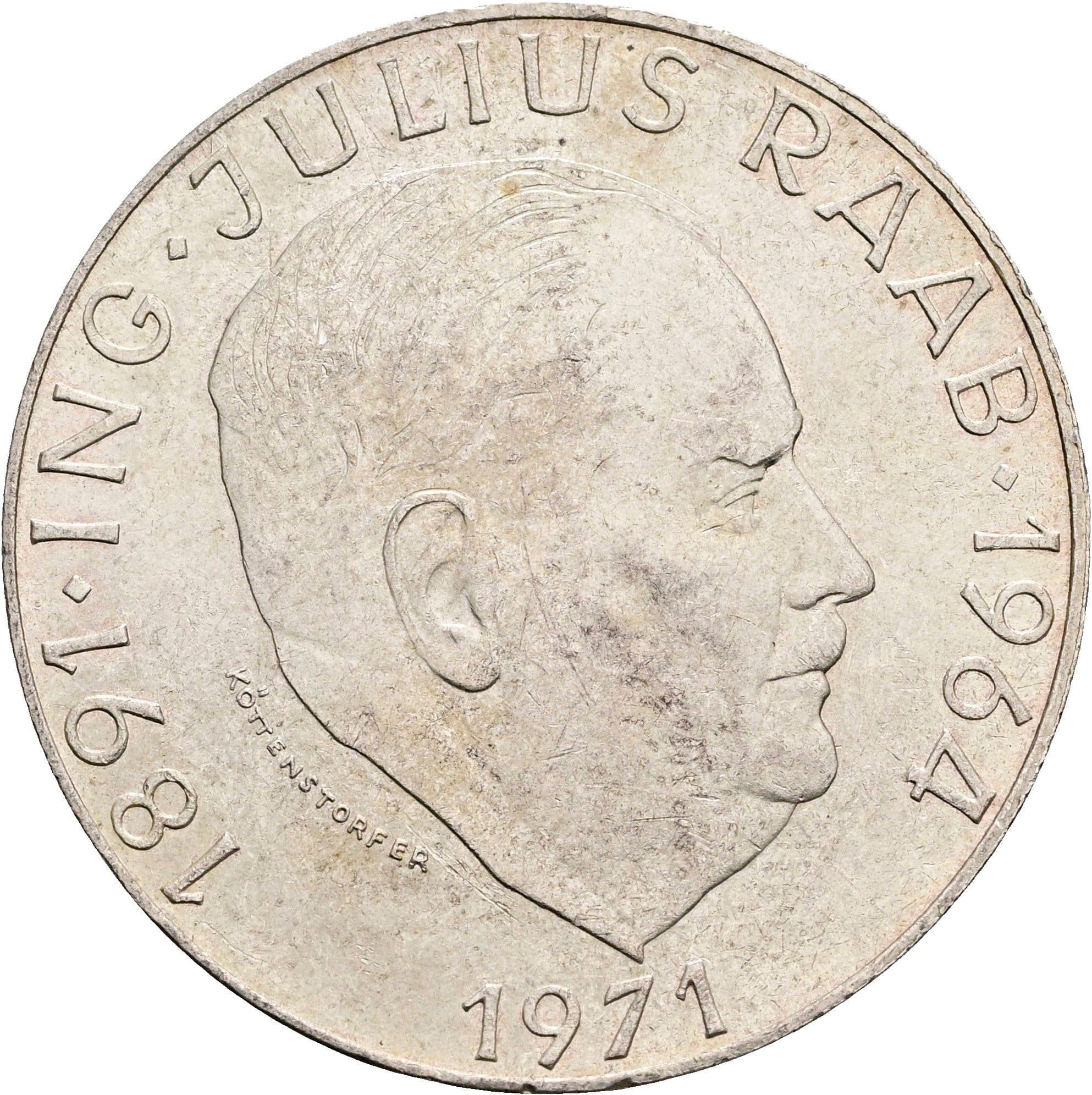 50 Schilling 1971 – Rückseite