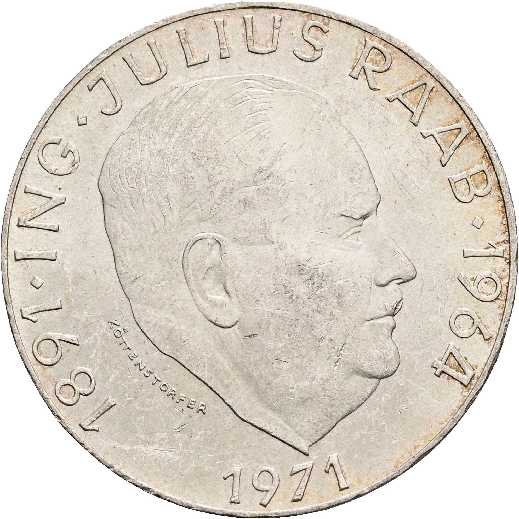 50 Schilling 1971 – Rückseite