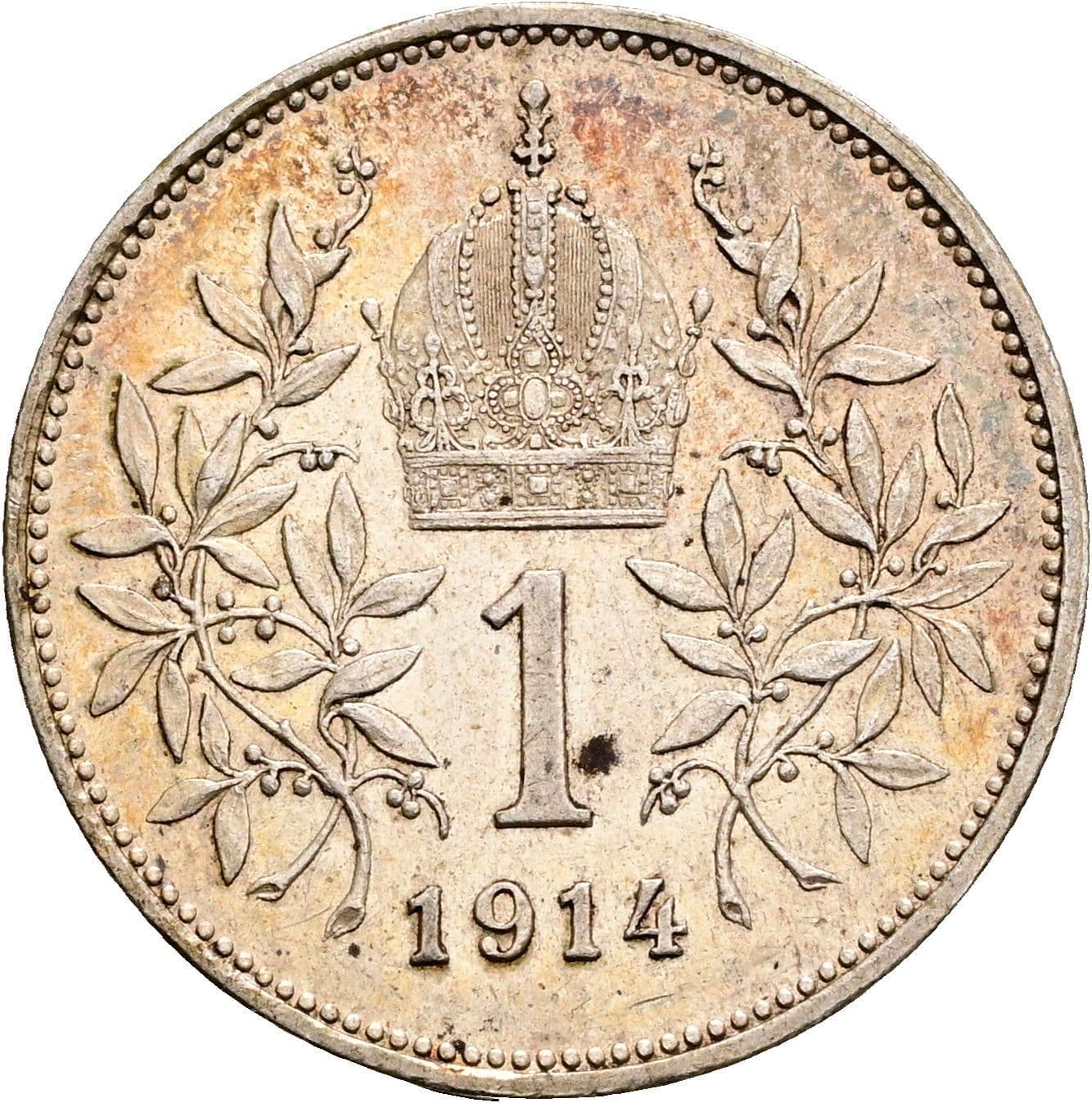 1 Krone Franz Joseph I. 1848-1916 1914 – Rückseite