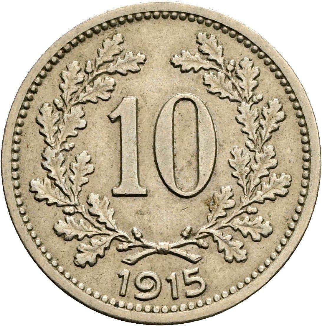 10 Heller Franz Joseph I. 1848-1916 1915 – Vorderseite