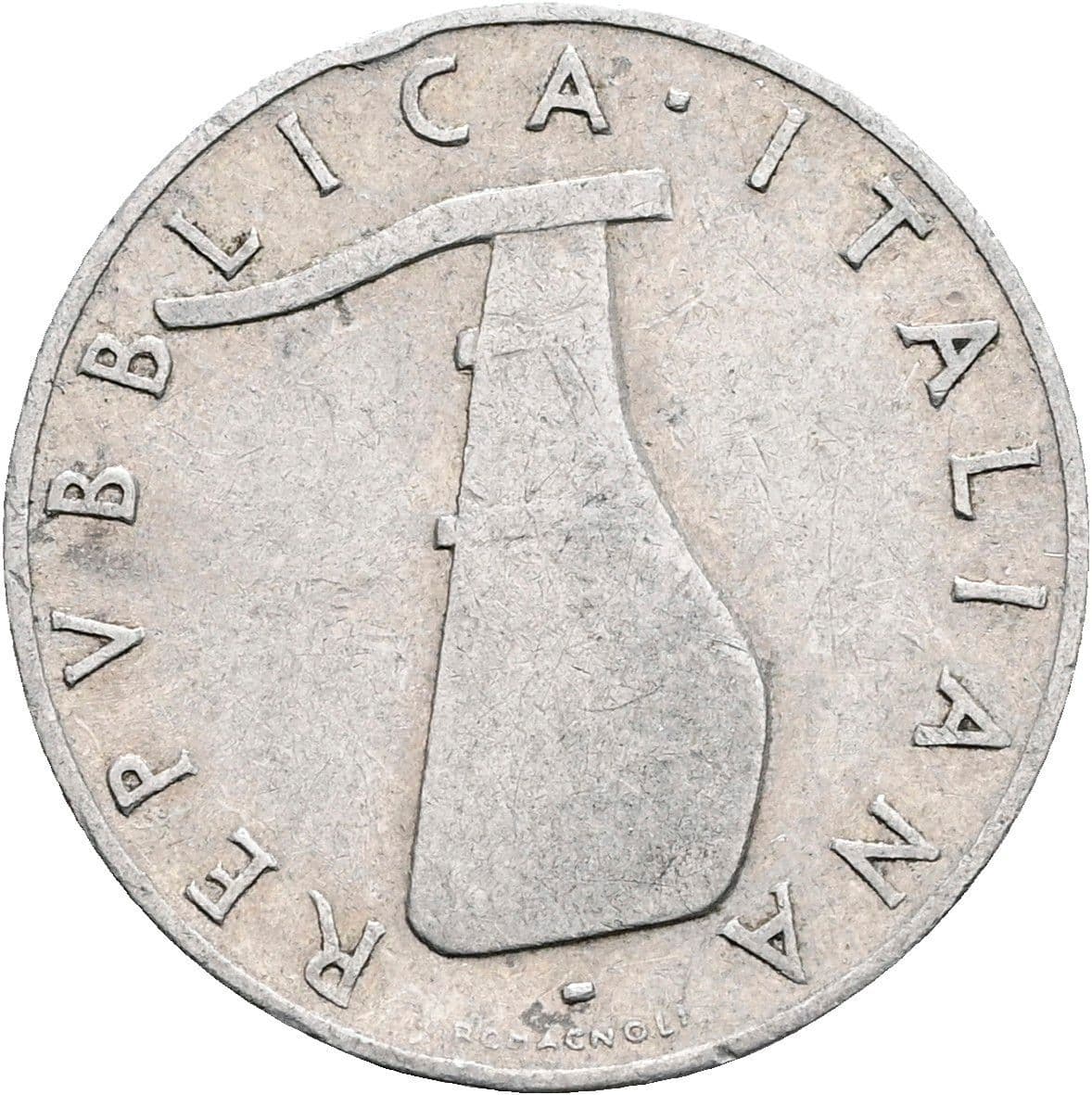 5 Lire 1953 – Rückseite