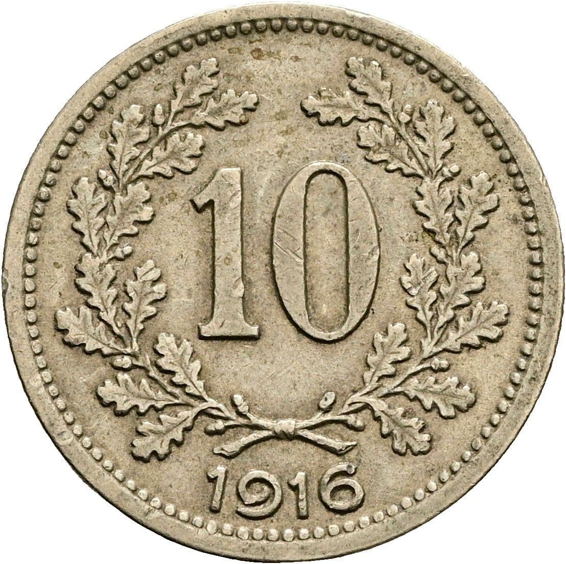 10 Heller Franz Joseph I. 1848-1916 1916 – Vorderseite
