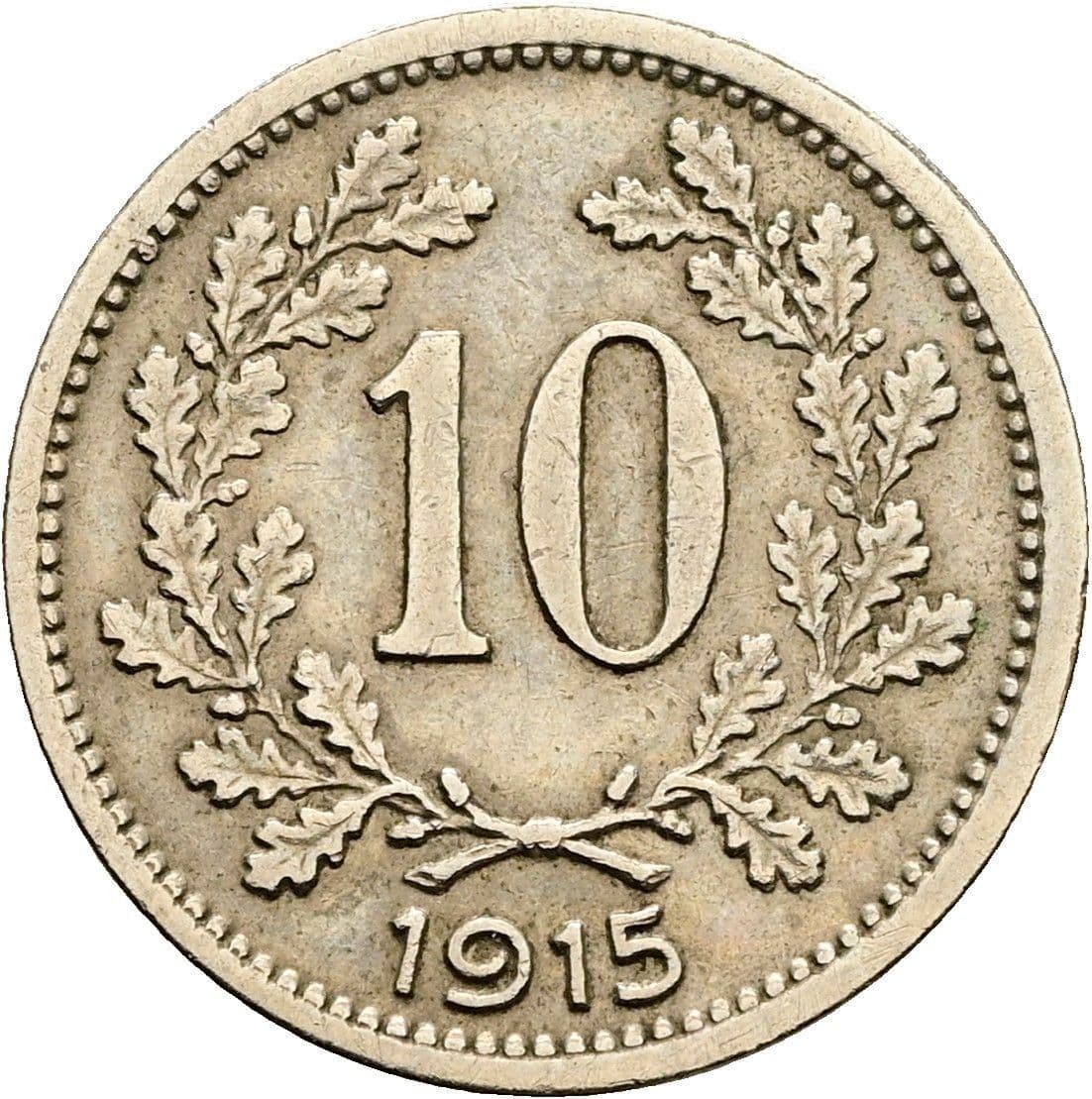 10 Heller Franz Joseph I. 1848-1916 1915 – Vorderseite