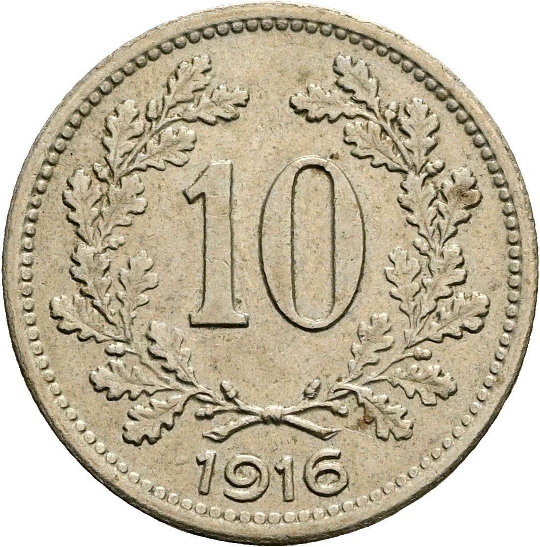 10 Heller Franz Joseph I. 1848-1916 1916 – Vorderseite