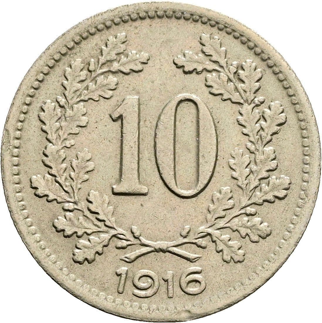 10 Heller Franz Joseph I. 1848-1916 1916 – Vorderseite