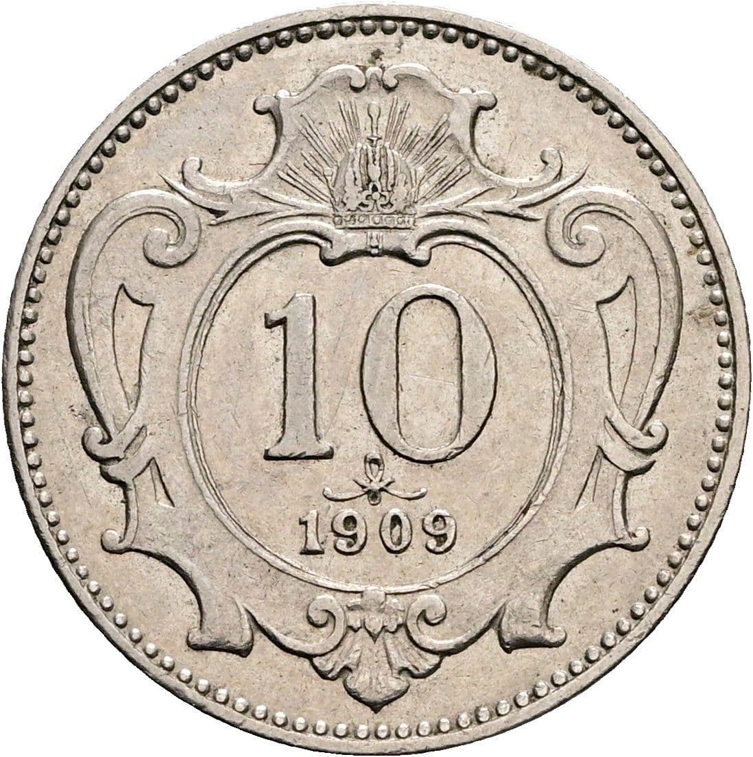 10 Heller Franz Joseph I. 1848-1916 1909 – Vorderseite