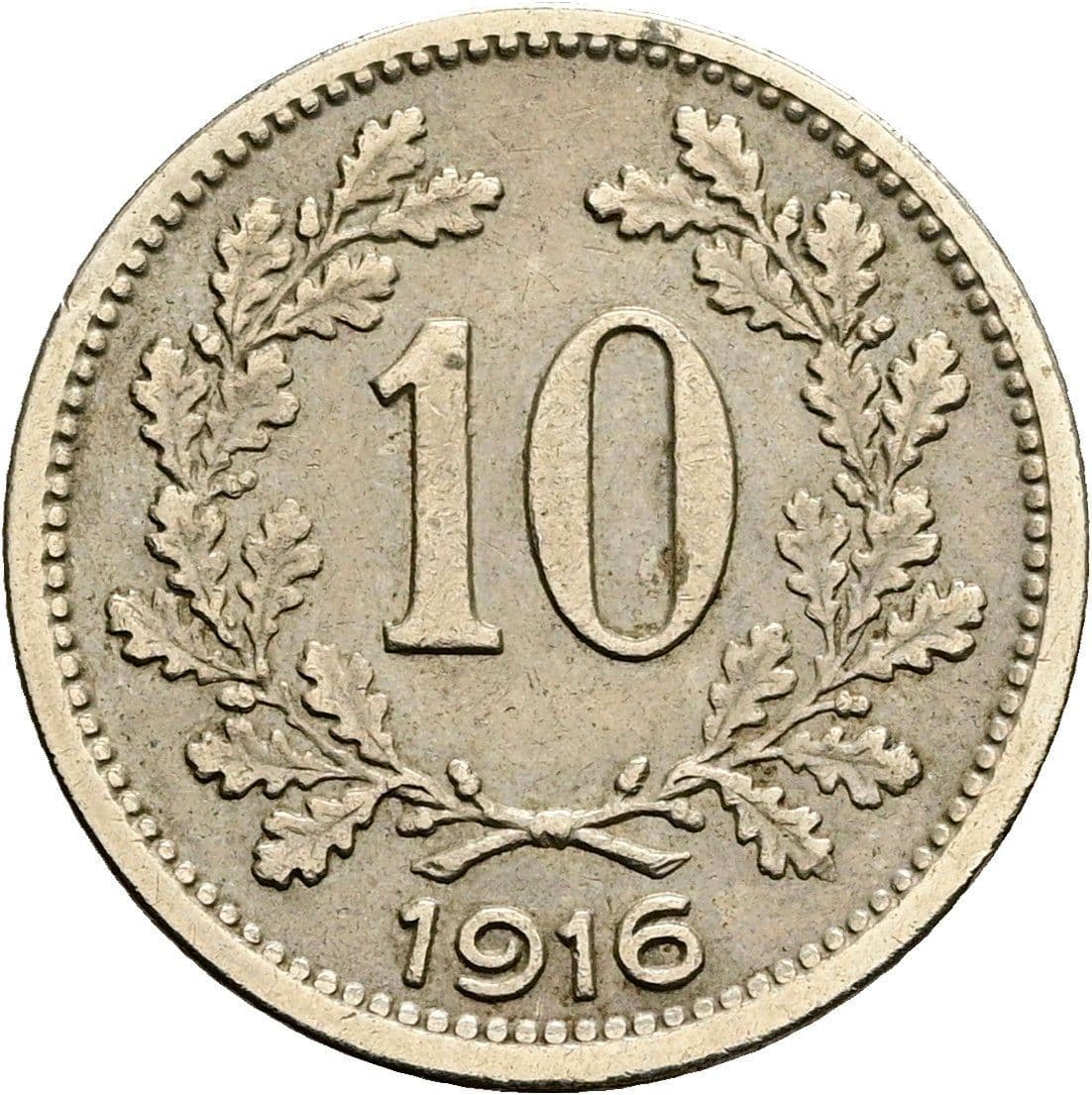 10 Heller Franz Joseph I. 1848-1916 1916 – Vorderseite
