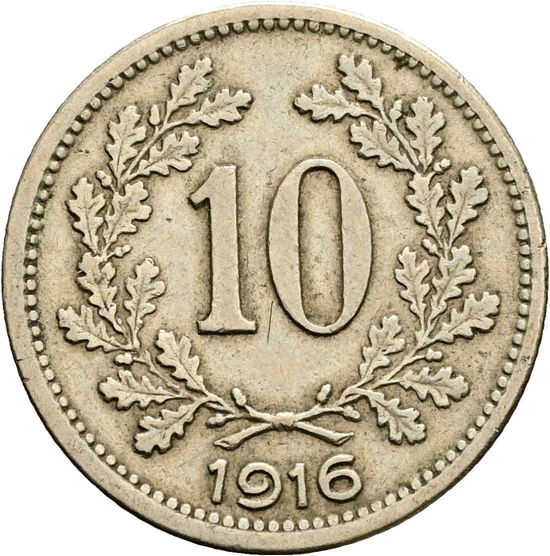 10 Heller Franz Joseph I. 1848-1916 1916 – Vorderseite