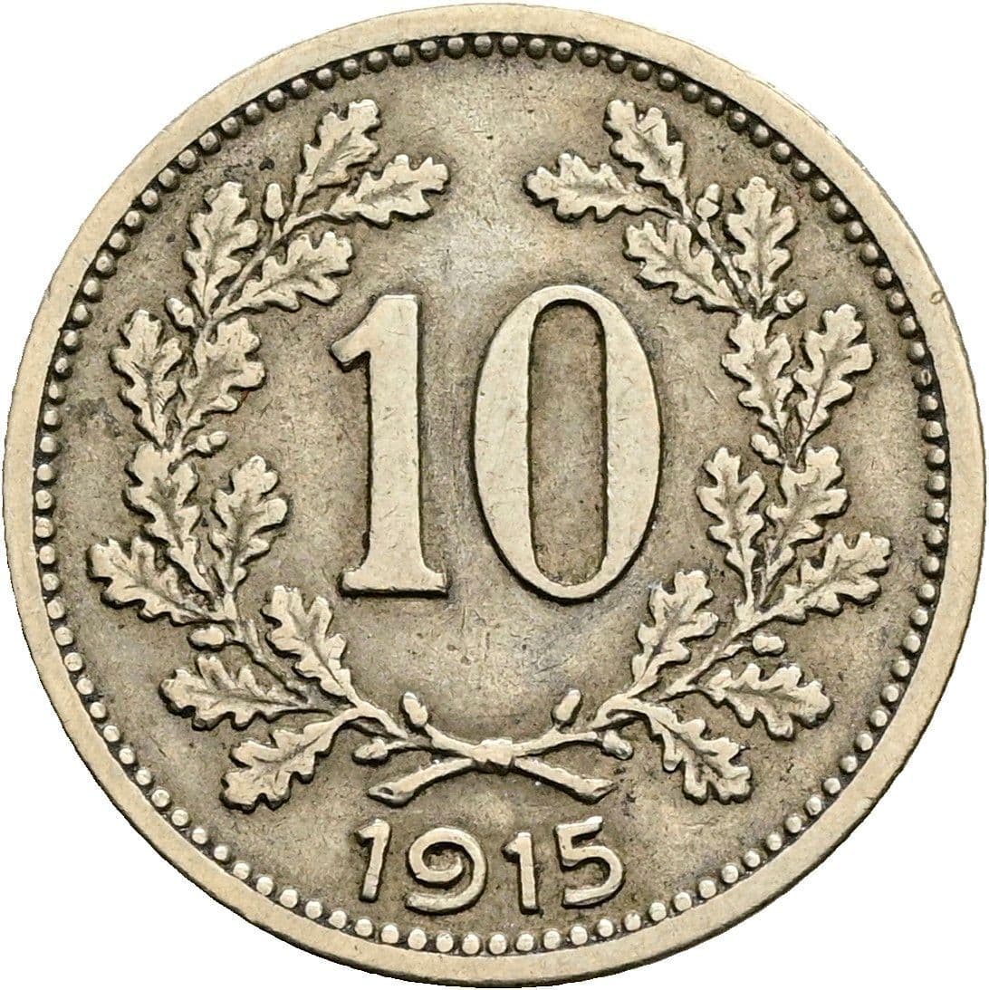 10 Heller Franz Joseph I. 1848-1916 1915 – Vorderseite