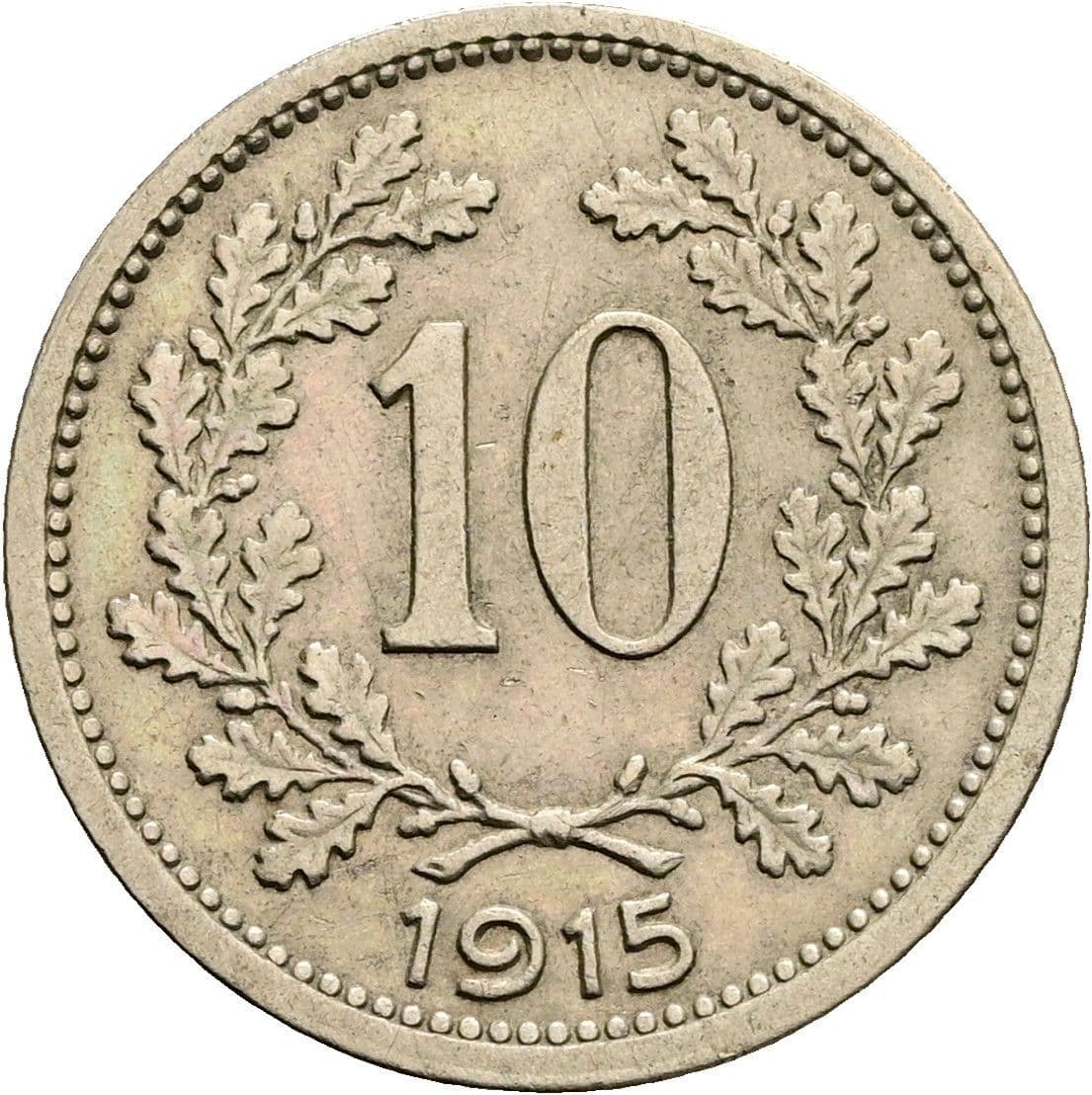 10 Heller Franz Joseph I. 1848-1916 1915 – Vorderseite