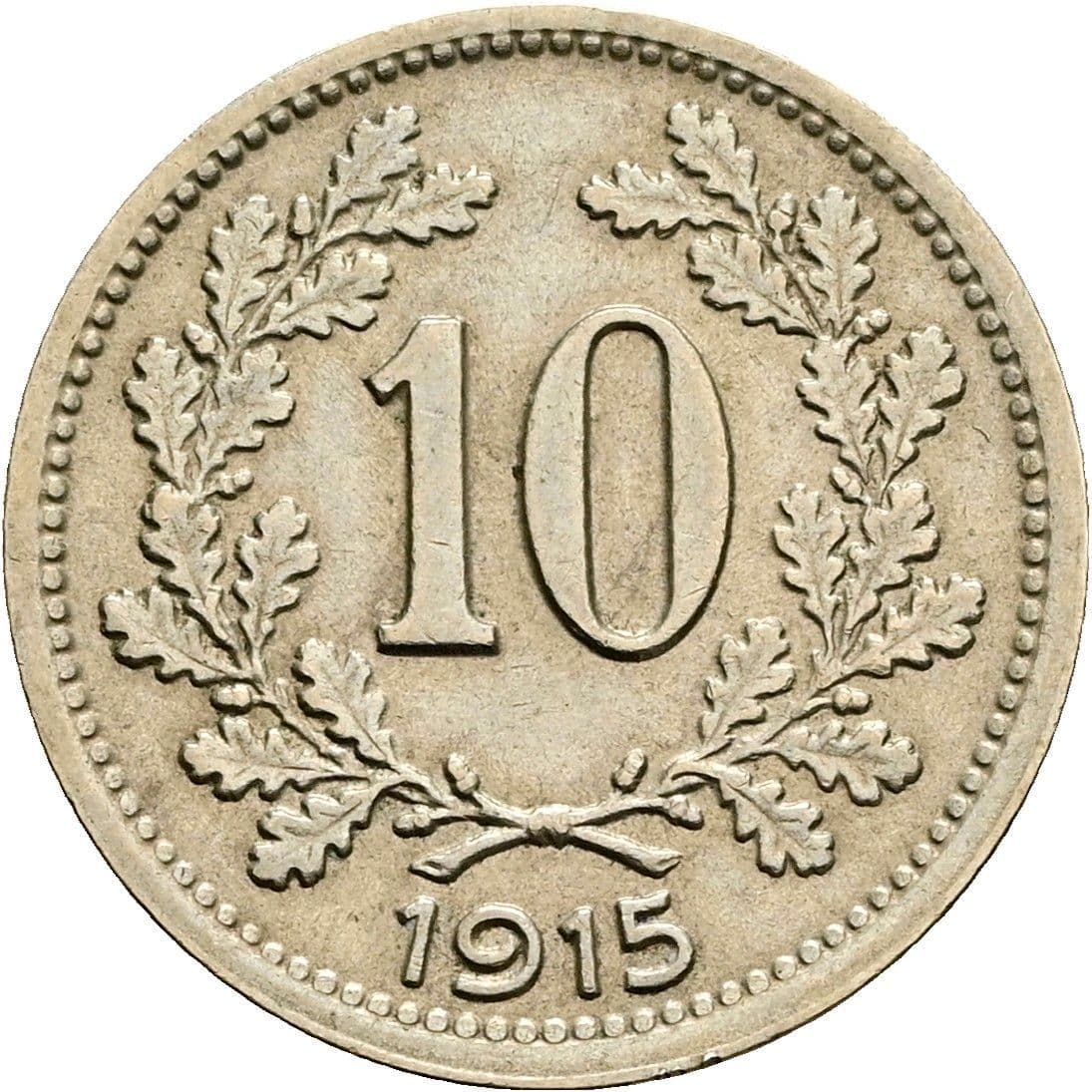 10 Heller Franz Joseph I. 1848-1916 1915 – Vorderseite