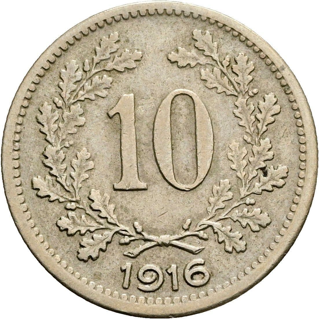 10 Heller 1916 – Vorderseite