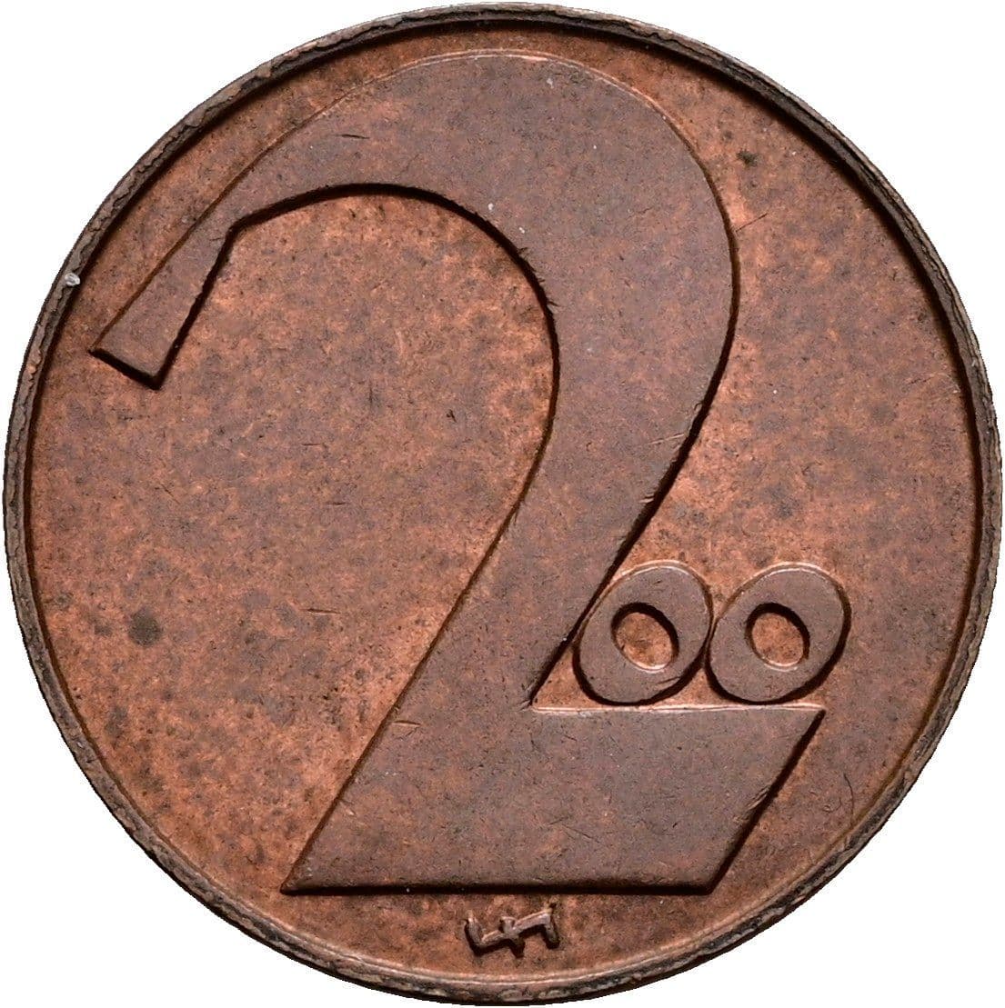 200 Kronen (= 2 Groschen) 1924 – Vorderseite