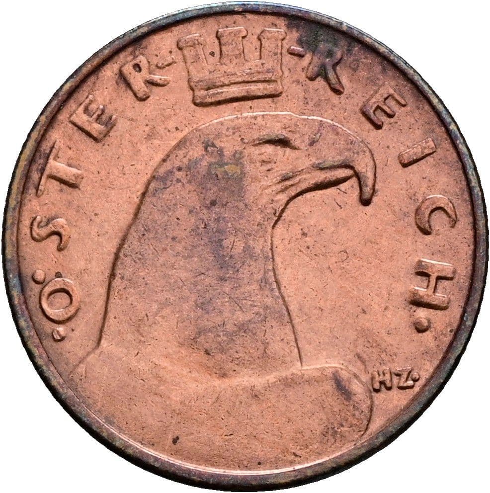 100 Kronen (= 1 Groschen) 1924 – Rückseite