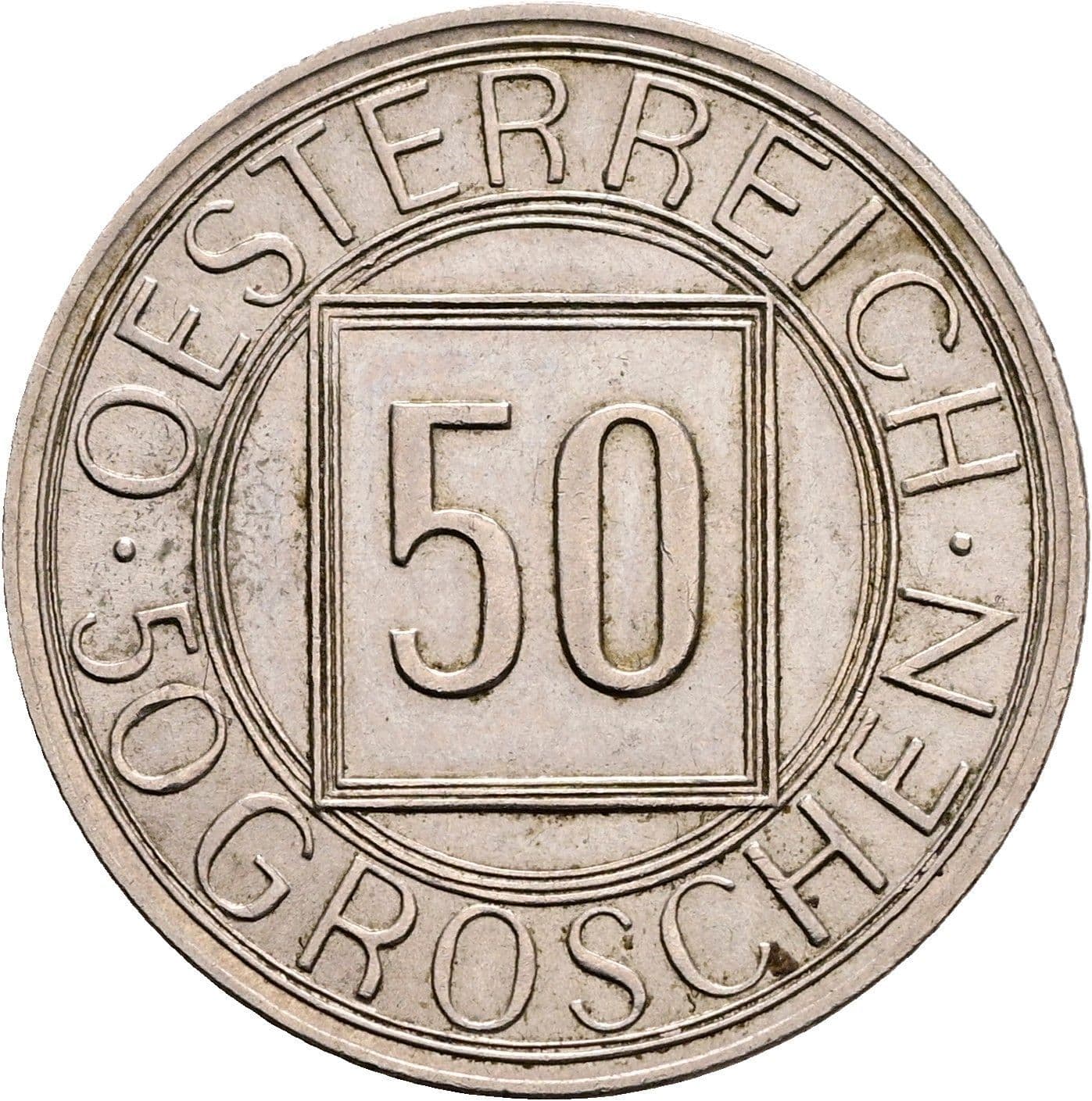 50 Groschen 1934 – Vorderseite