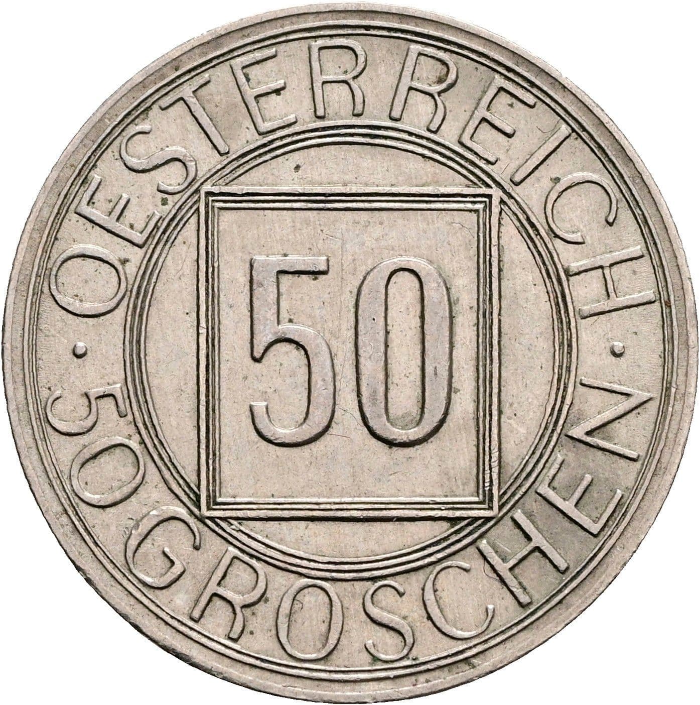 50 Groschen 1934 – Vorderseite
