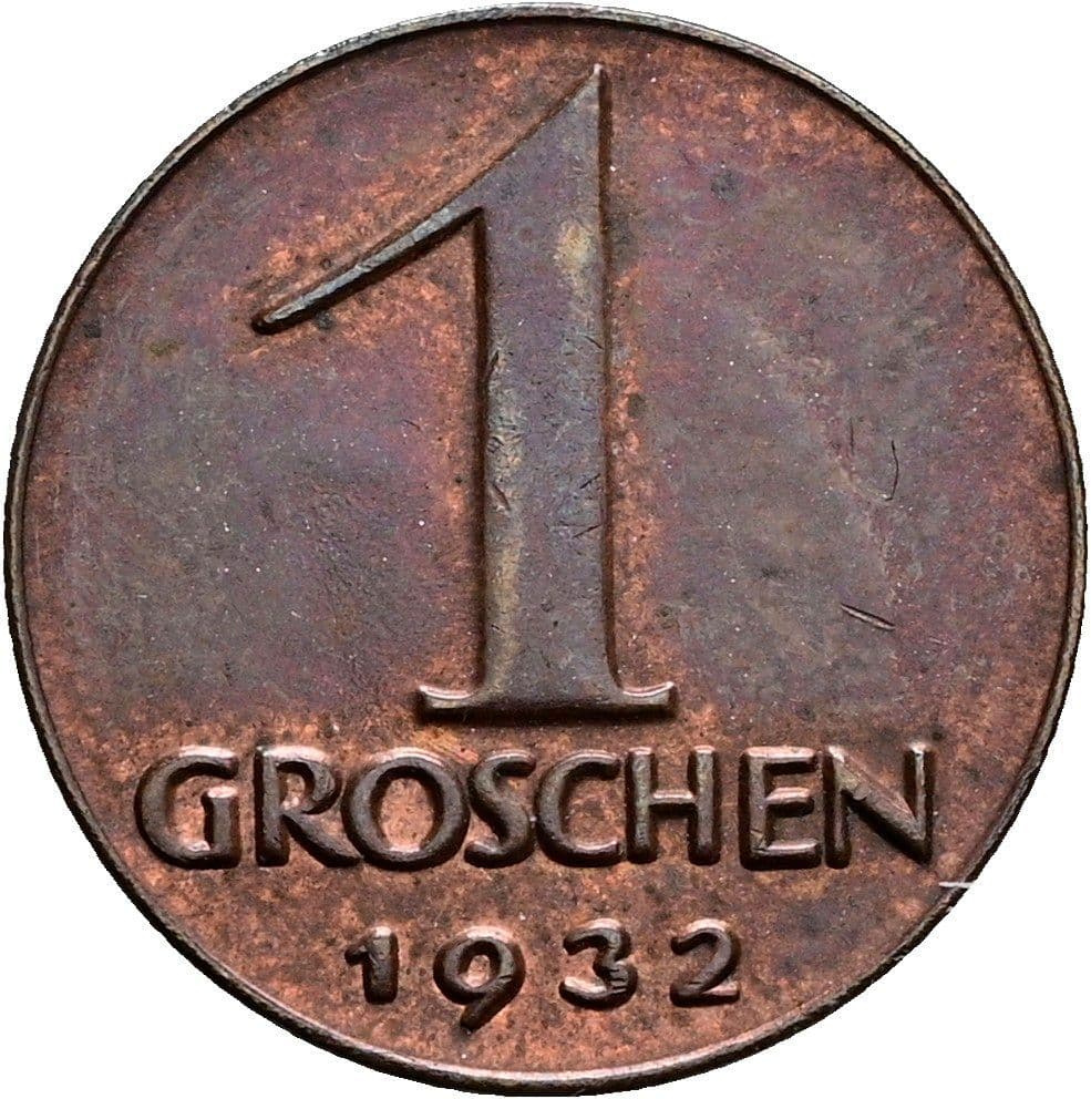 1 Groschen 1932 – Vorderseite
