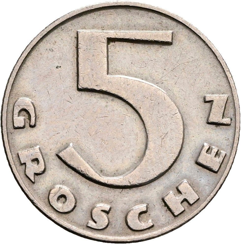5 Groschen 1931 – Vorderseite