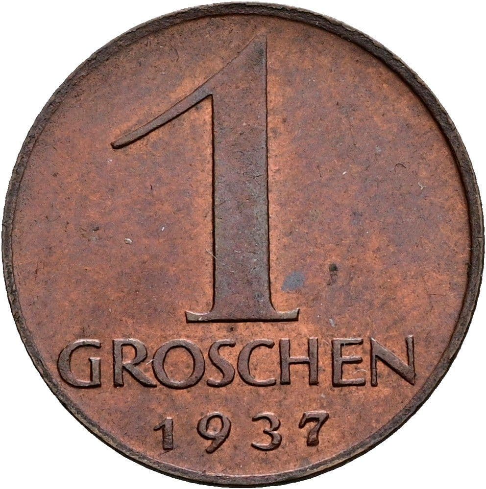 1 Groschen 1937 – Vorderseite