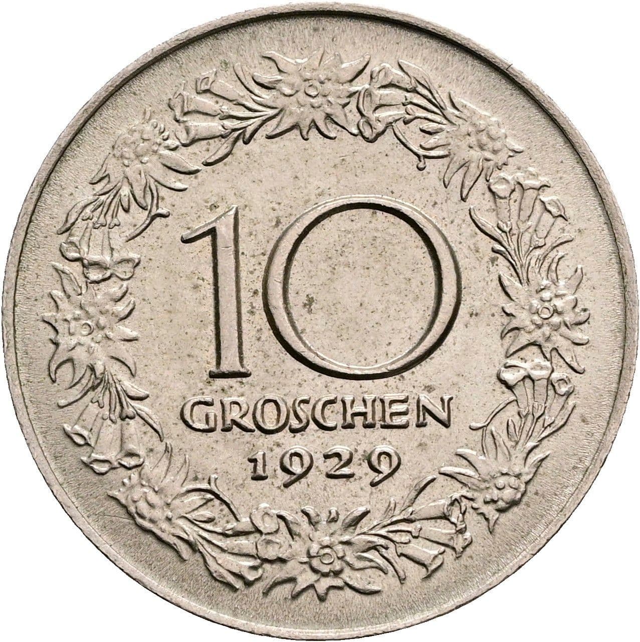 10 Groschen 1929 – Rückseite