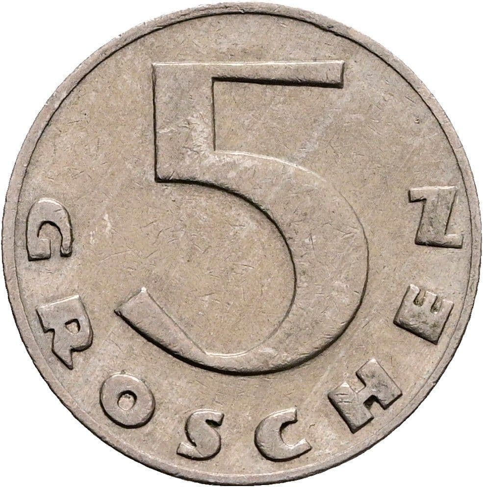 5 Groschen 1934 – Vorderseite