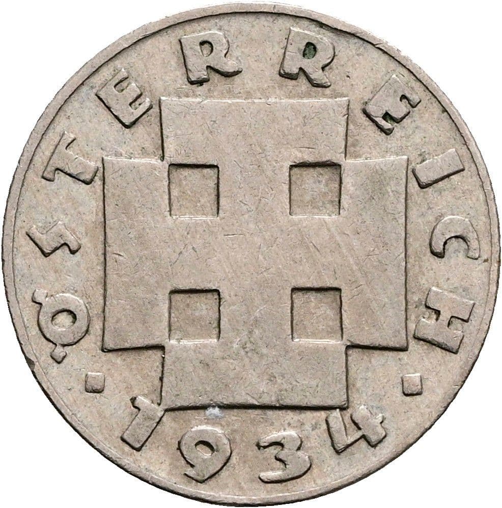 5 Groschen 1934 – Rückseite