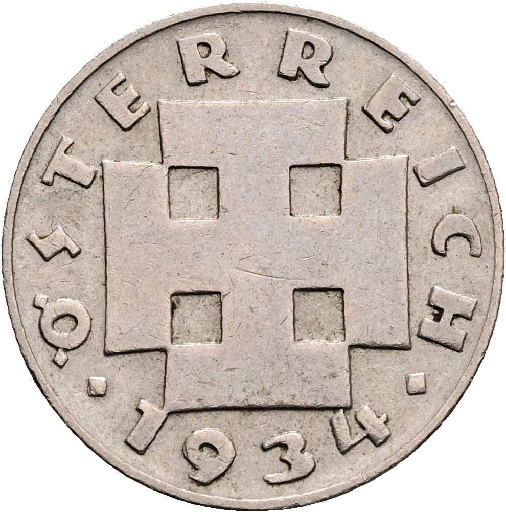 5 Groschen 1934 – Rückseite