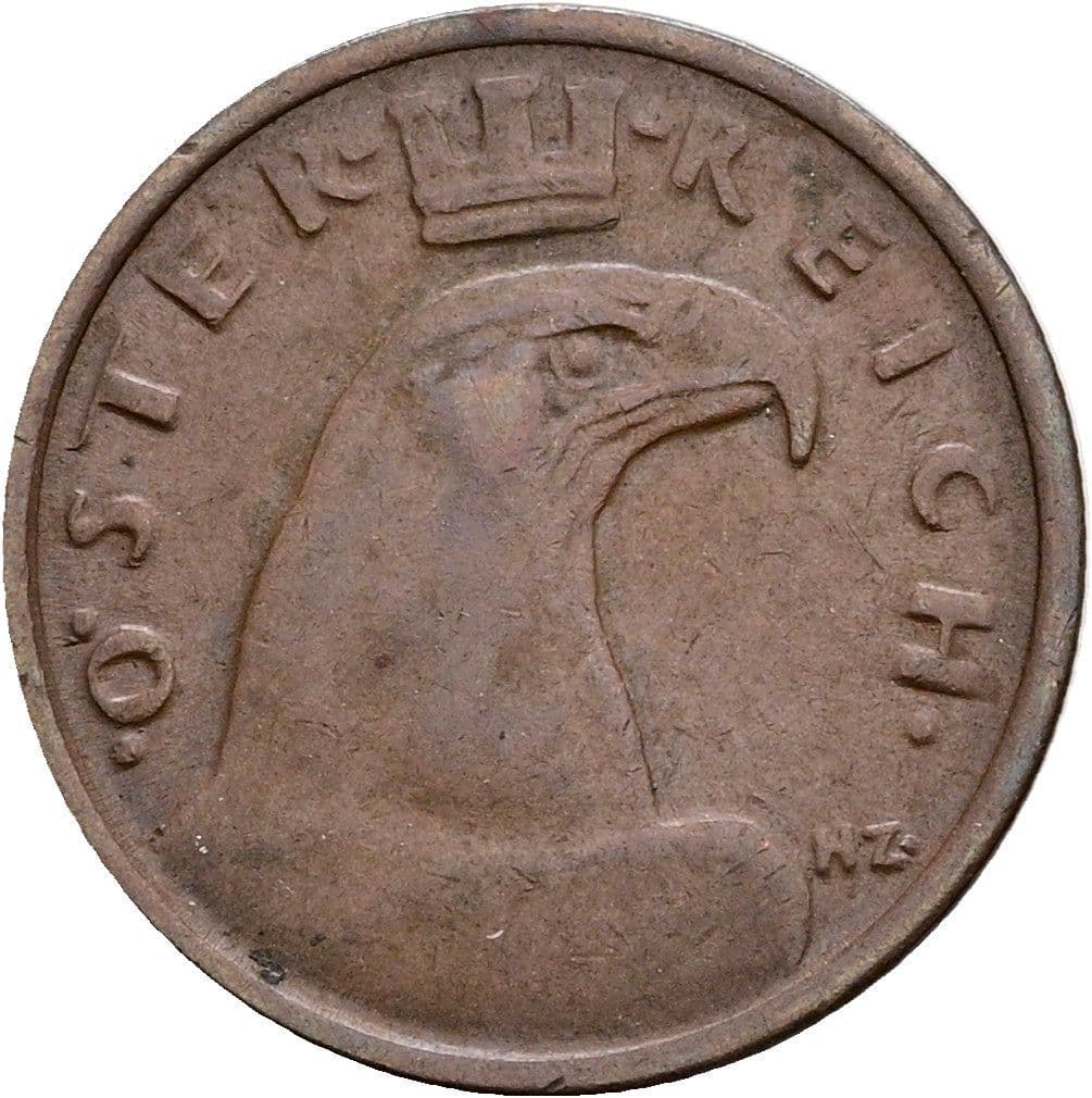 100 Kronen (= 1 Groschen) 1924 – Rückseite