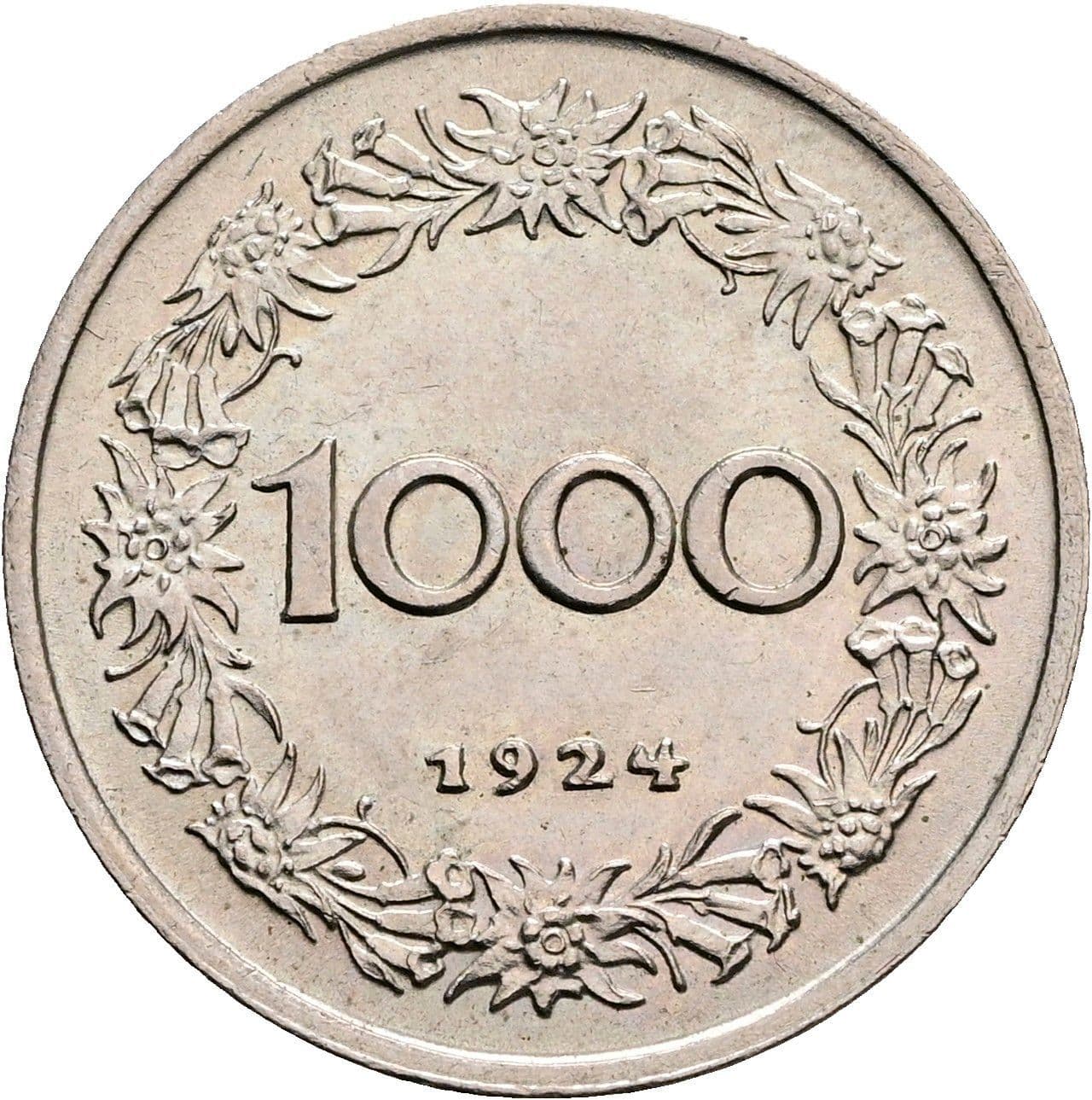 1000 Kronen 1924 – Rückseite