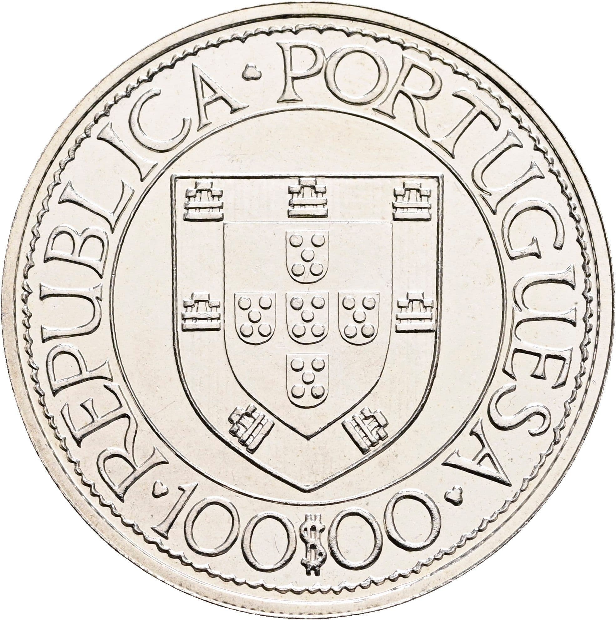 100 Escudos 1988 – Rückseite