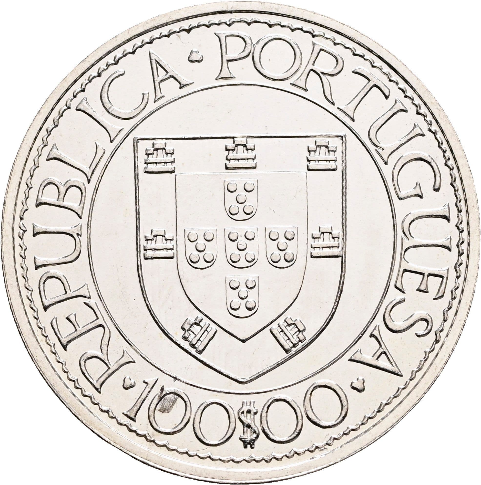 100 Escudos 1988 – Rückseite