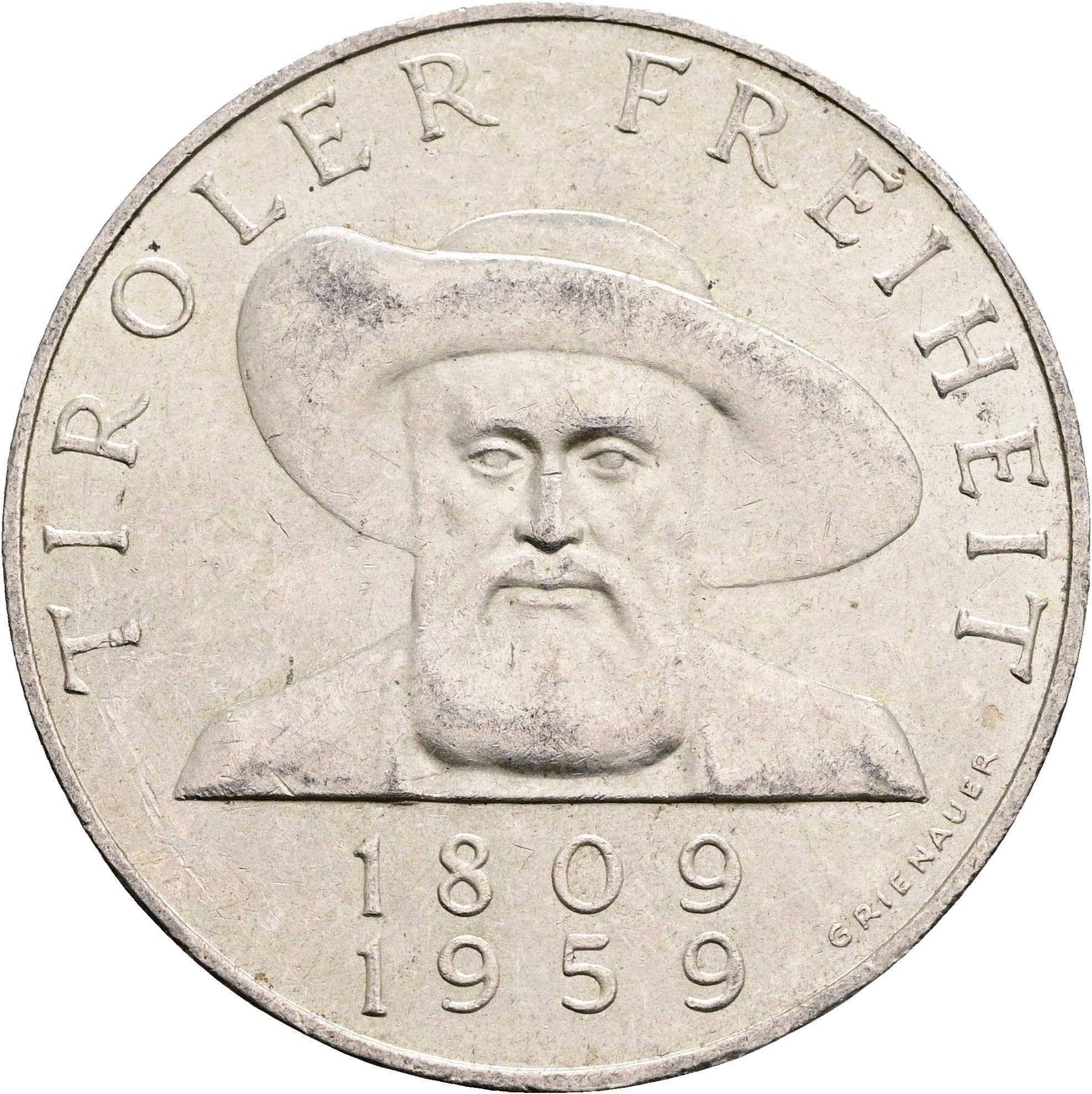 50 Schilling 1959 – Vorderseite