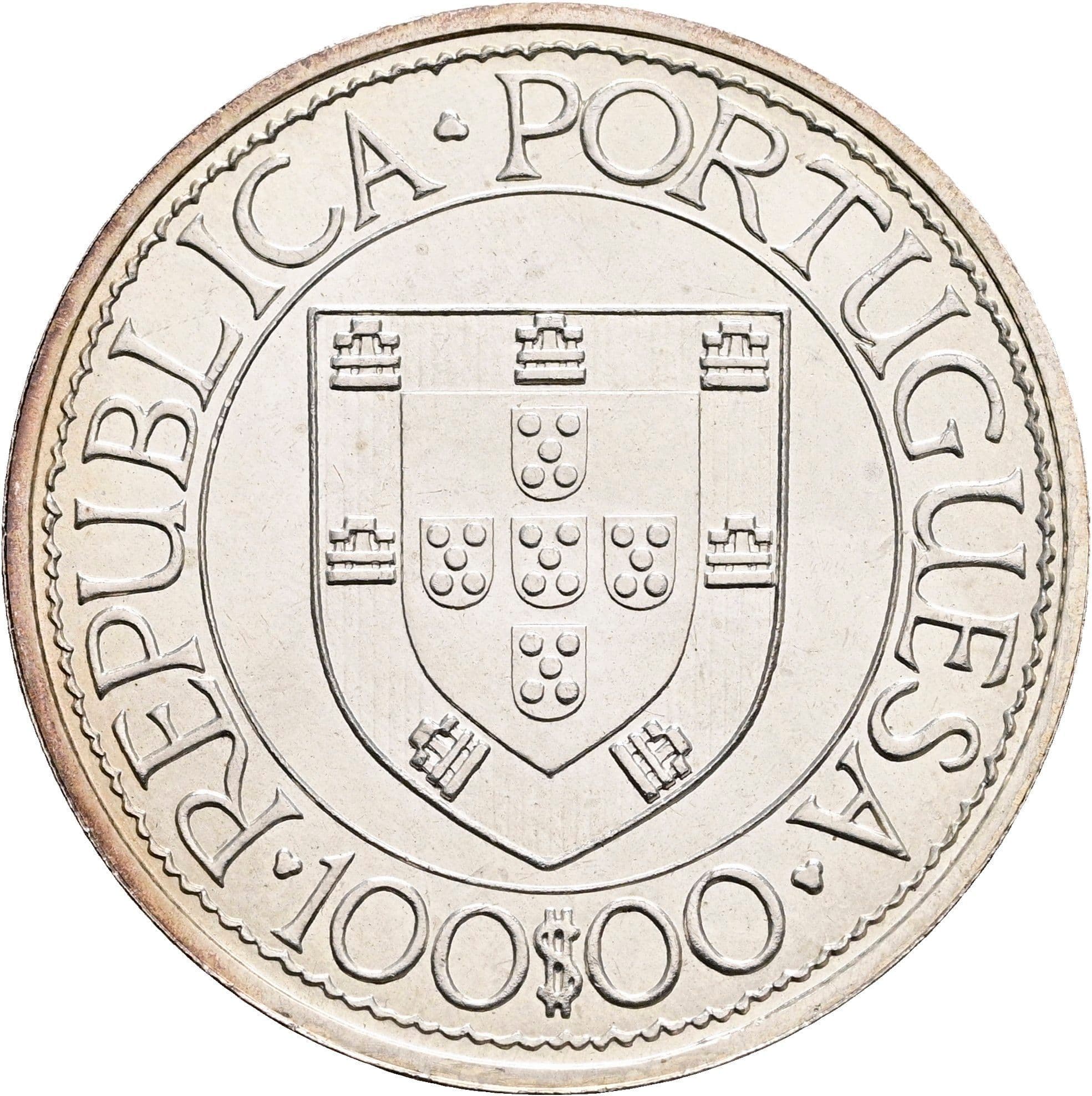 100 Escudos 1988 – Rückseite