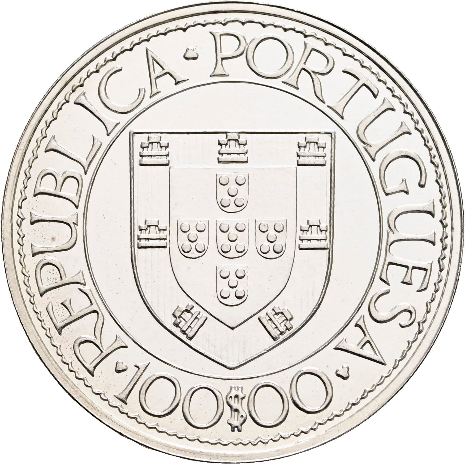 100 Escudos 1988 – Rückseite