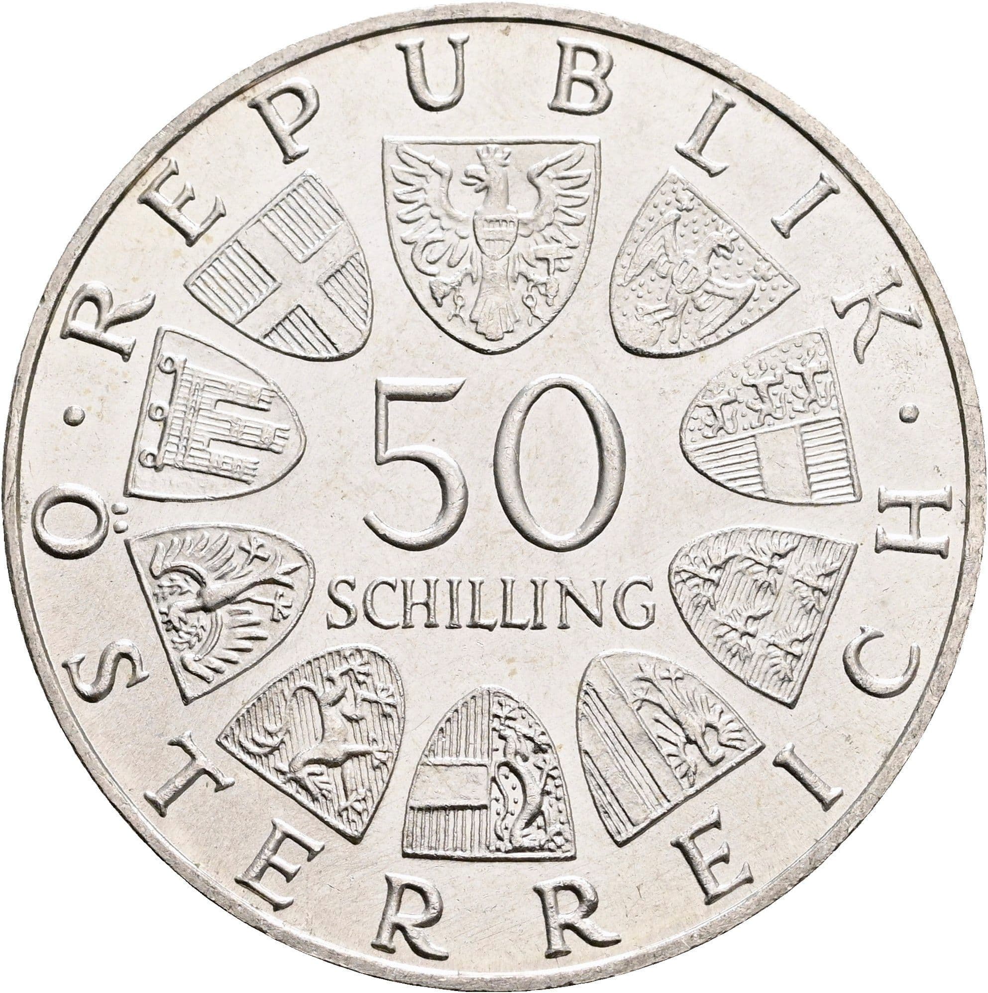 50 Schilling 1971 – Rückseite