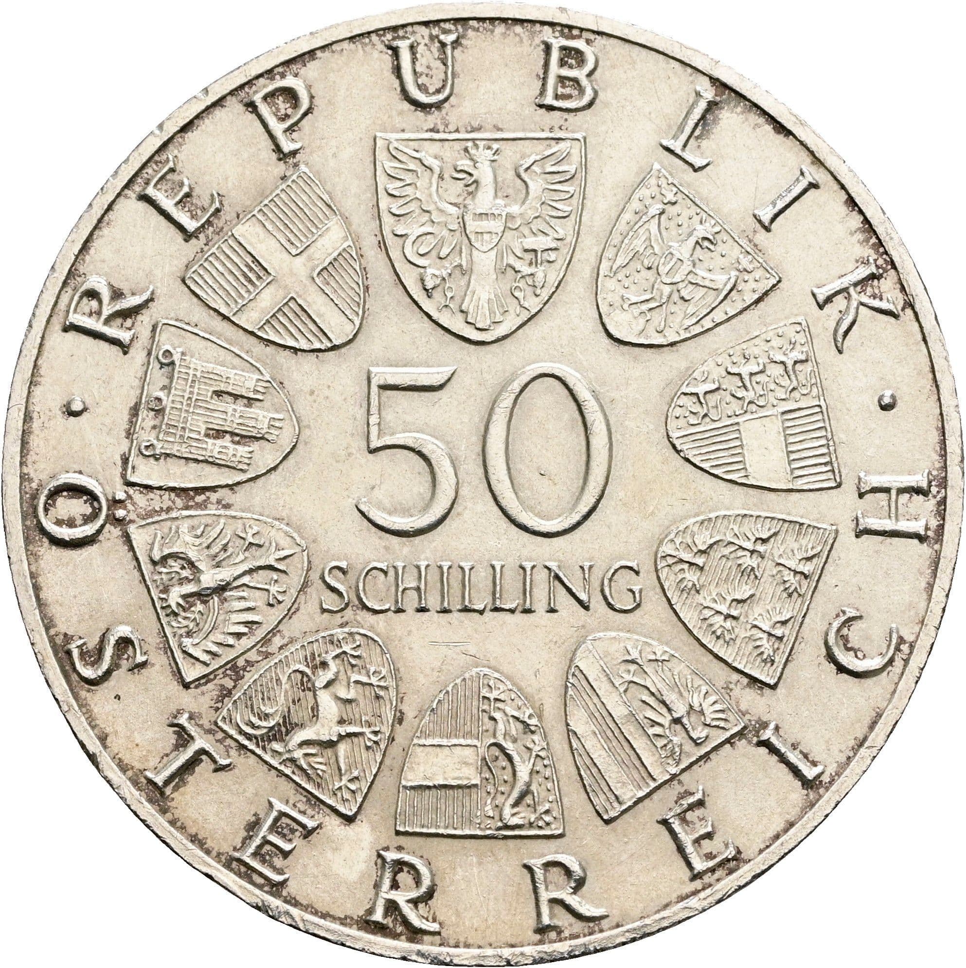 50 Schilling 1967 – Rückseite