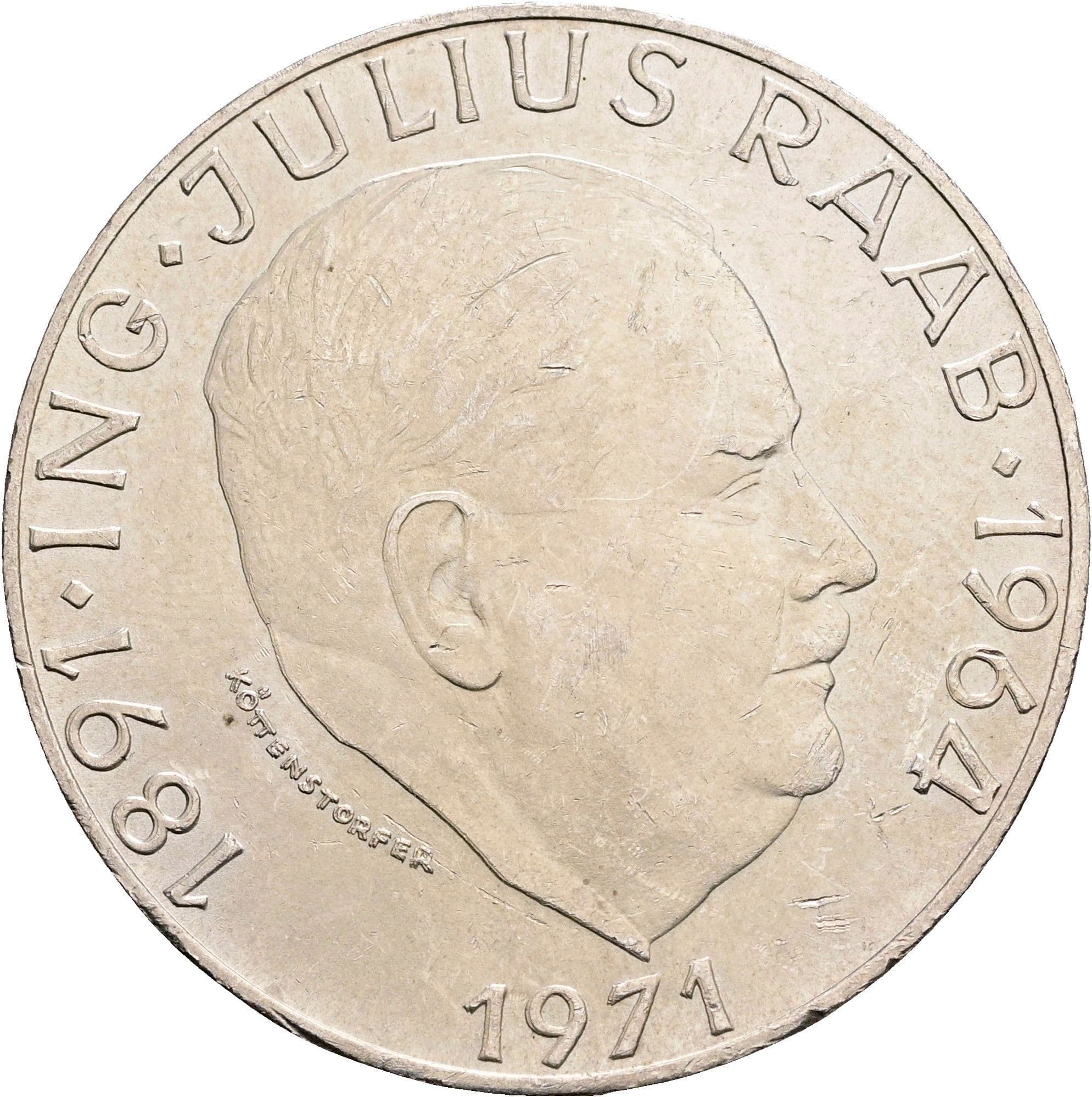 50 Schilling 1971 – Vorderseite