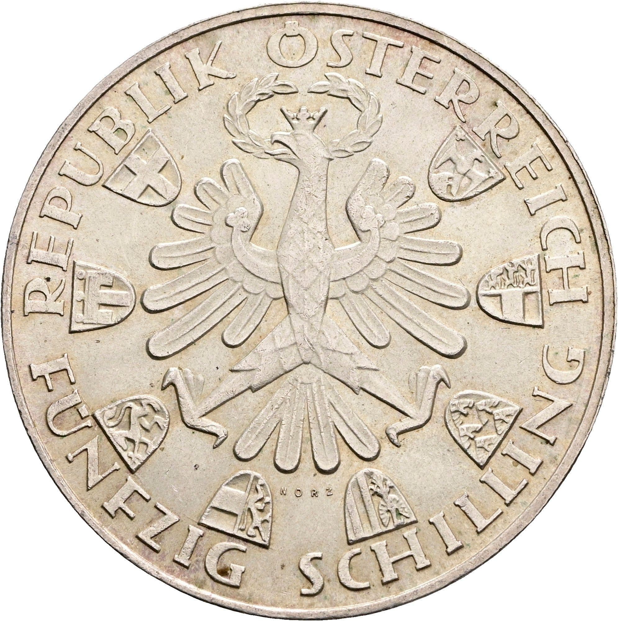 50 Schilling 1959 – Rückseite