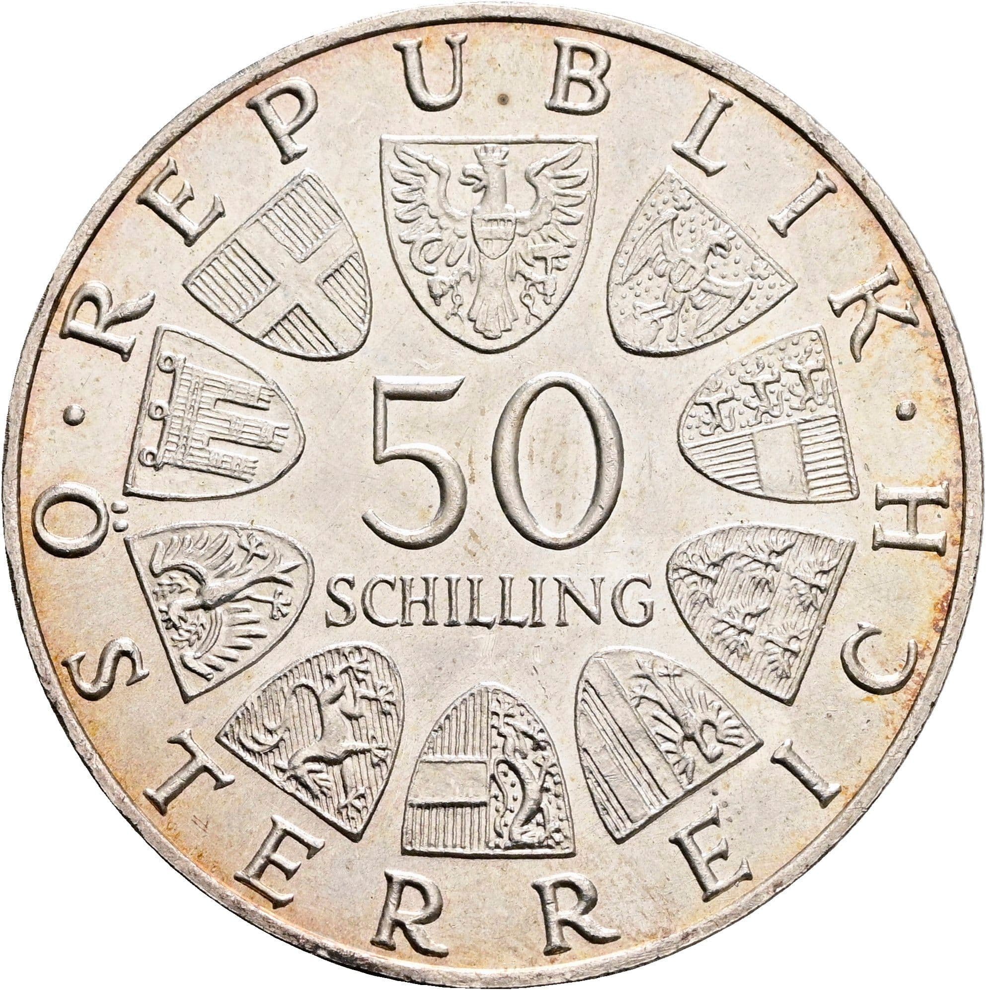 50 Schilling 1971 – Rückseite