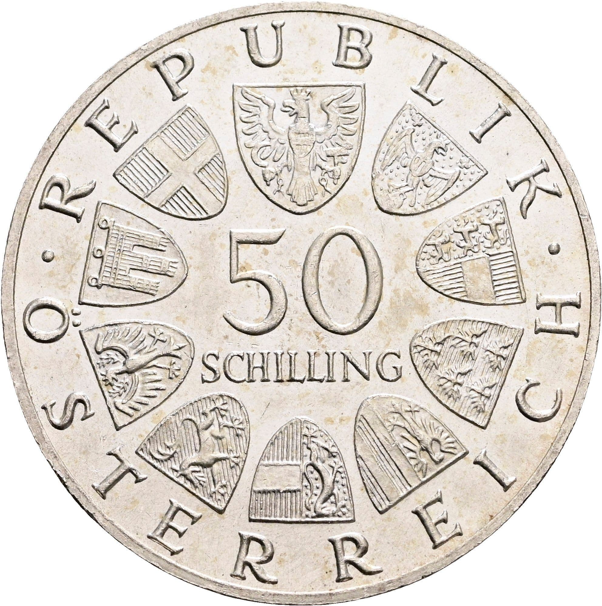 50 Schilling 1967 – Rückseite